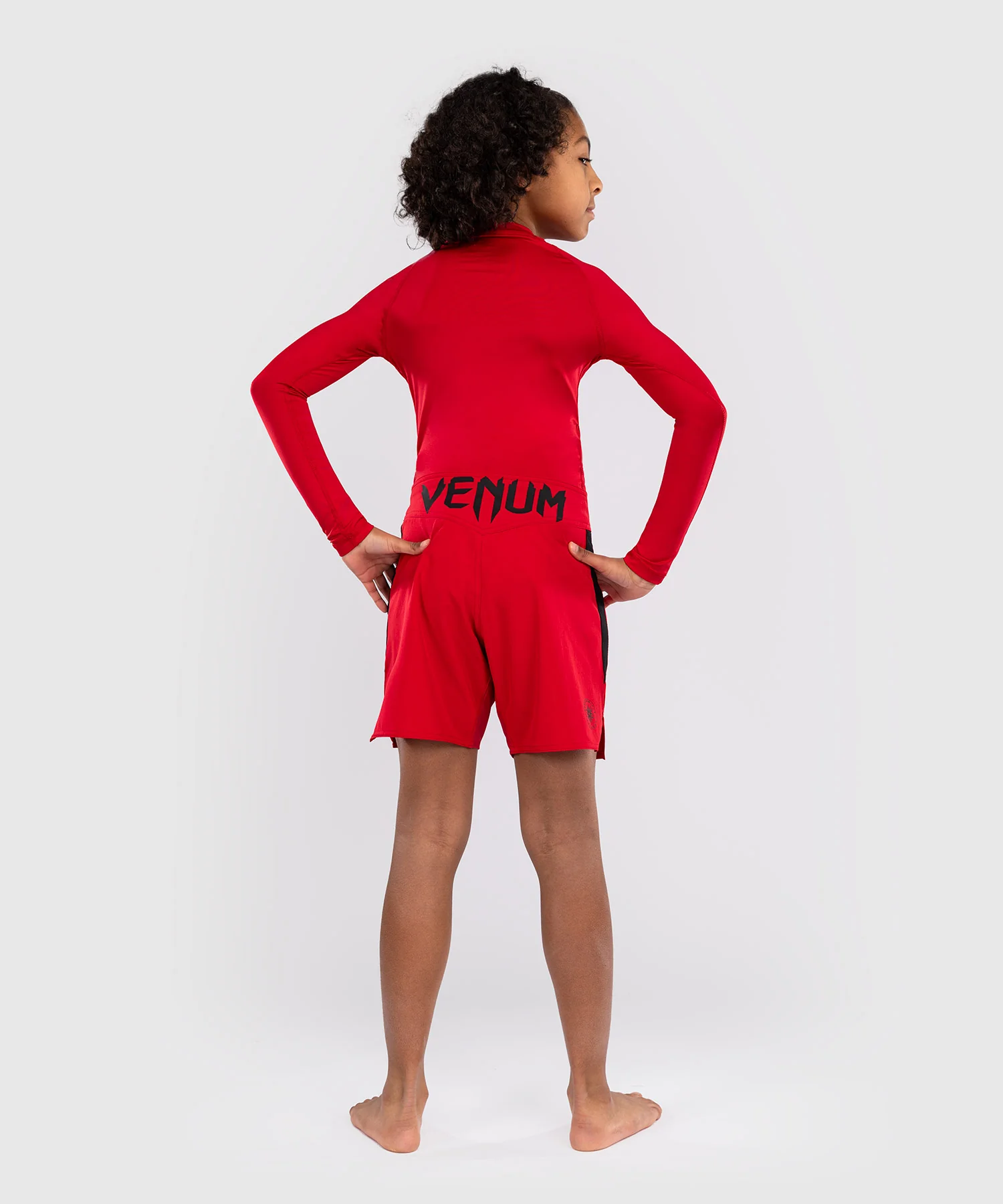 Short de combat pour Enfants Venum Light - Rouge Cerise - Image 4