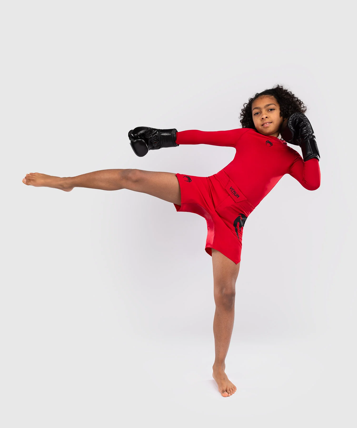 Short de combat pour Enfants Venum Light - Rouge Cerise - Image 6