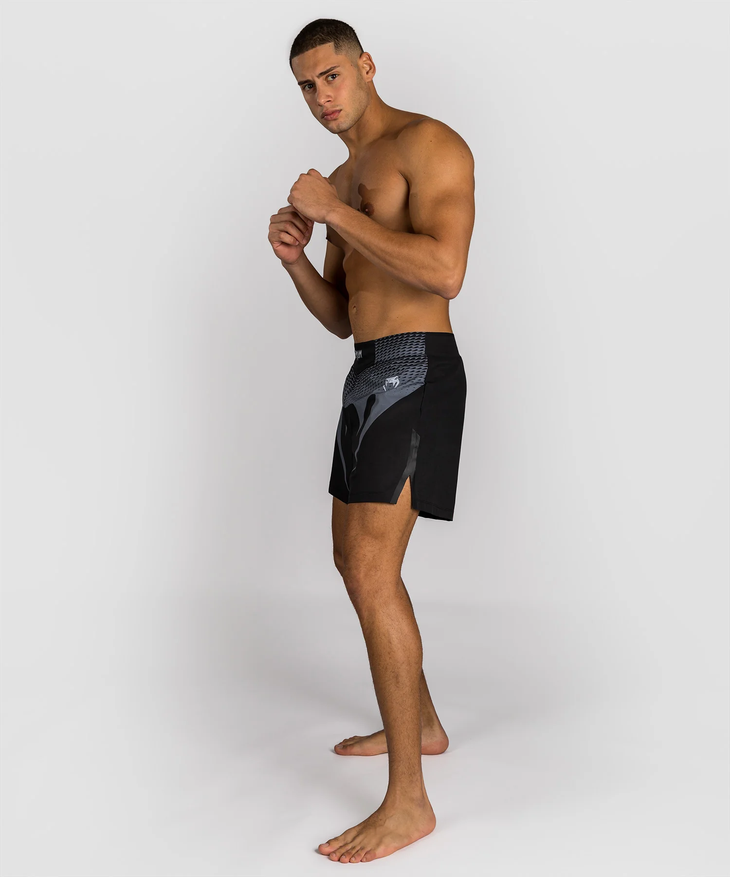 Short de Combat Venum No Gi - Noir/Gris Argenté - Image 8