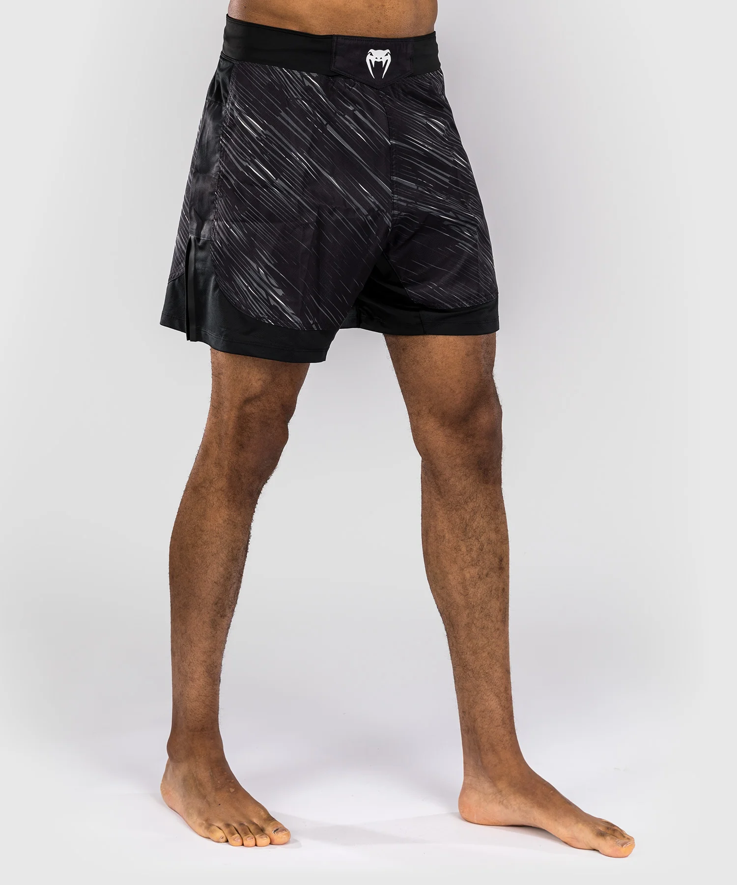 Short de combat Venum Rapid - Noir/Gris Orage - Image 3