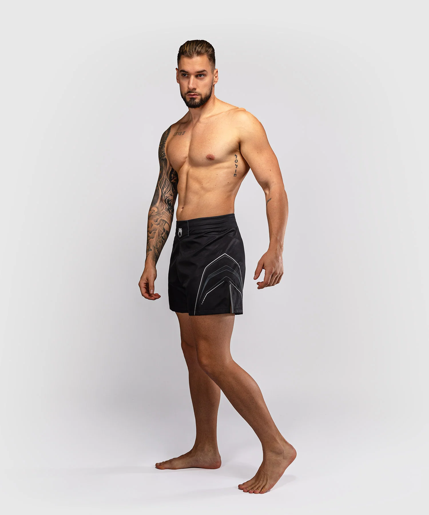 Short de Combat Venum Streamline – Noir/Blanc - Image 3