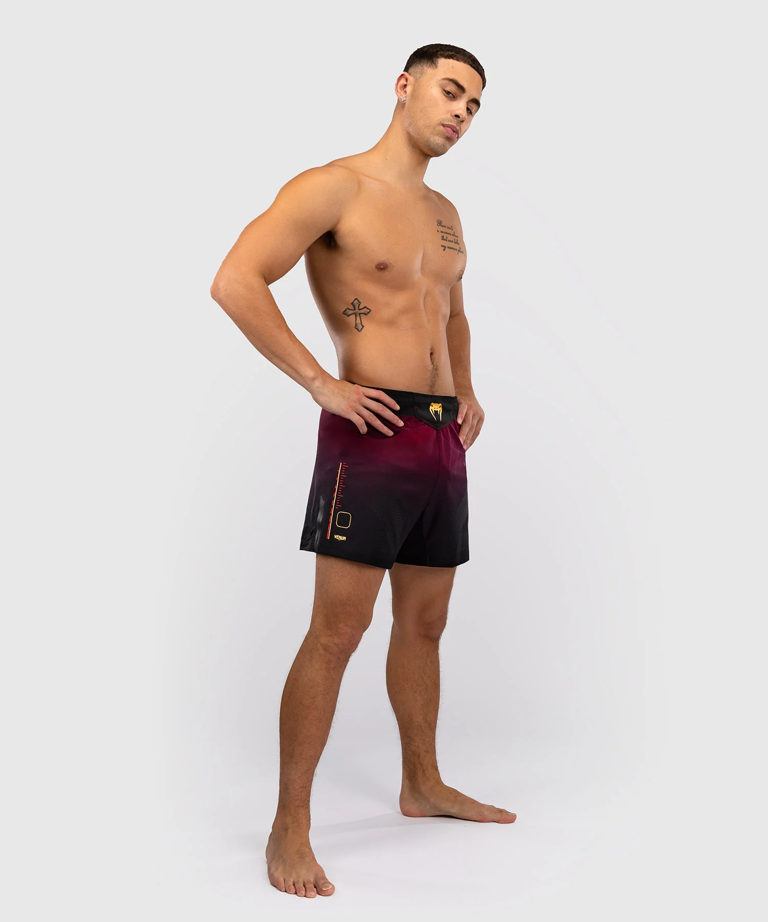 Short de Combat Venum Tactical XT- Noir/Bordeaux/Or - Image 4