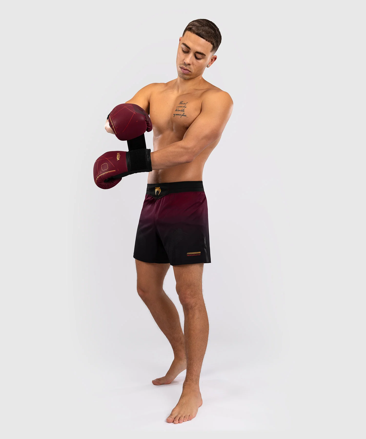 Short de Combat Venum Tactical XT- Noir/Bordeaux/Or - Image 5
