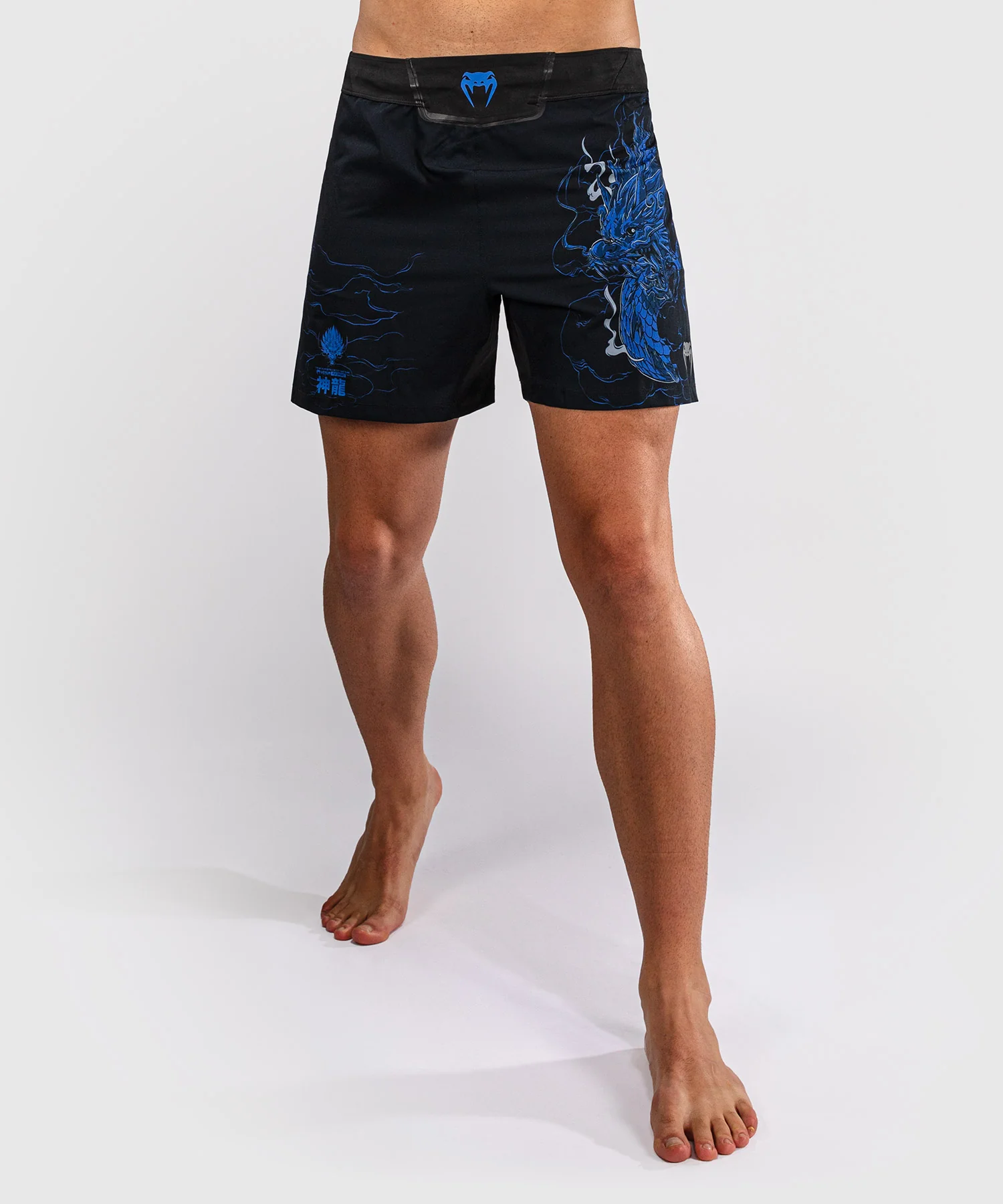 Short de Combat Venum Thunder Dragon – Noir/Bleu Royal - Image 2
