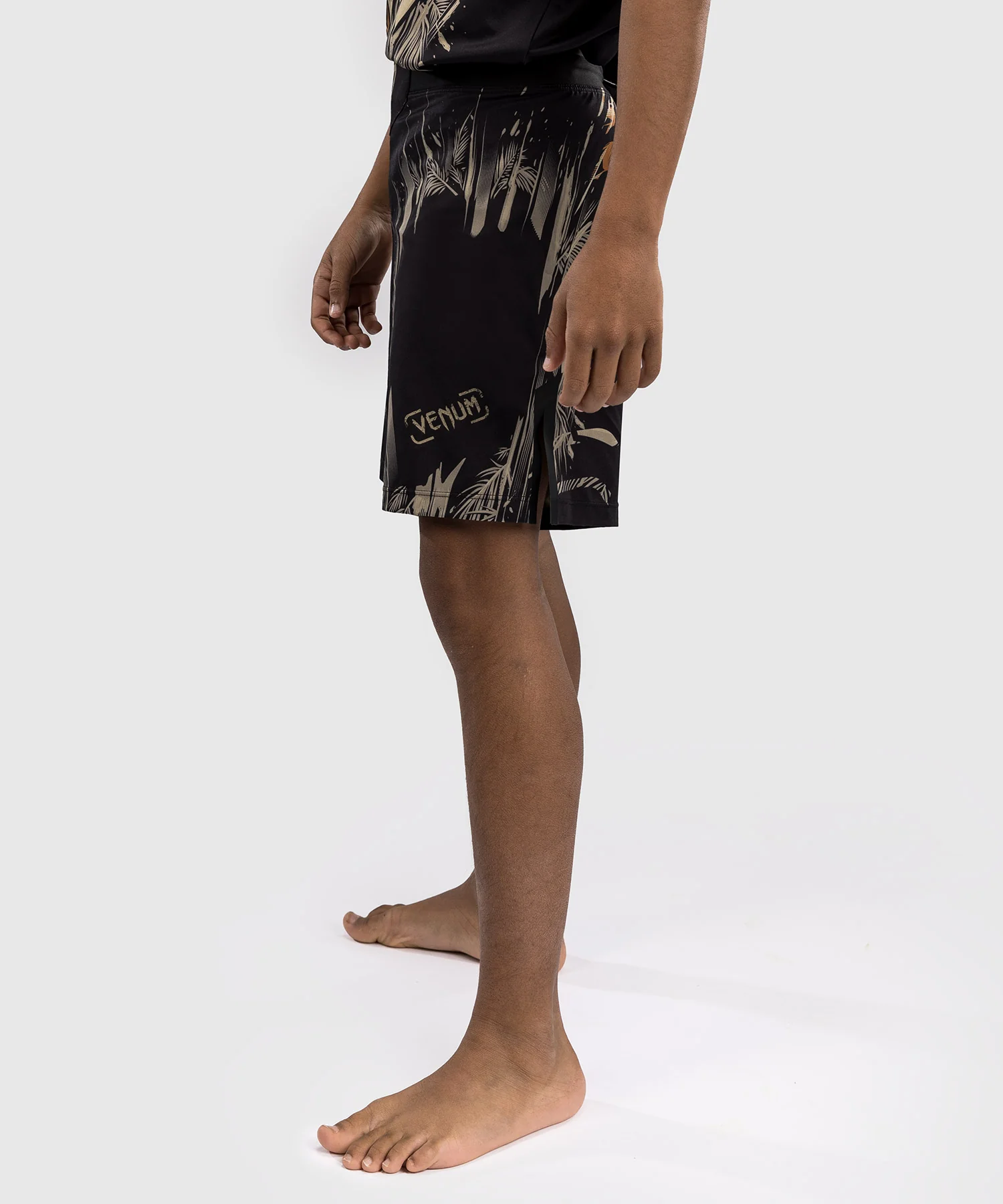 Short de Combat Venum Tiger pour Enfants - Noir/Orange Néon - Image 2