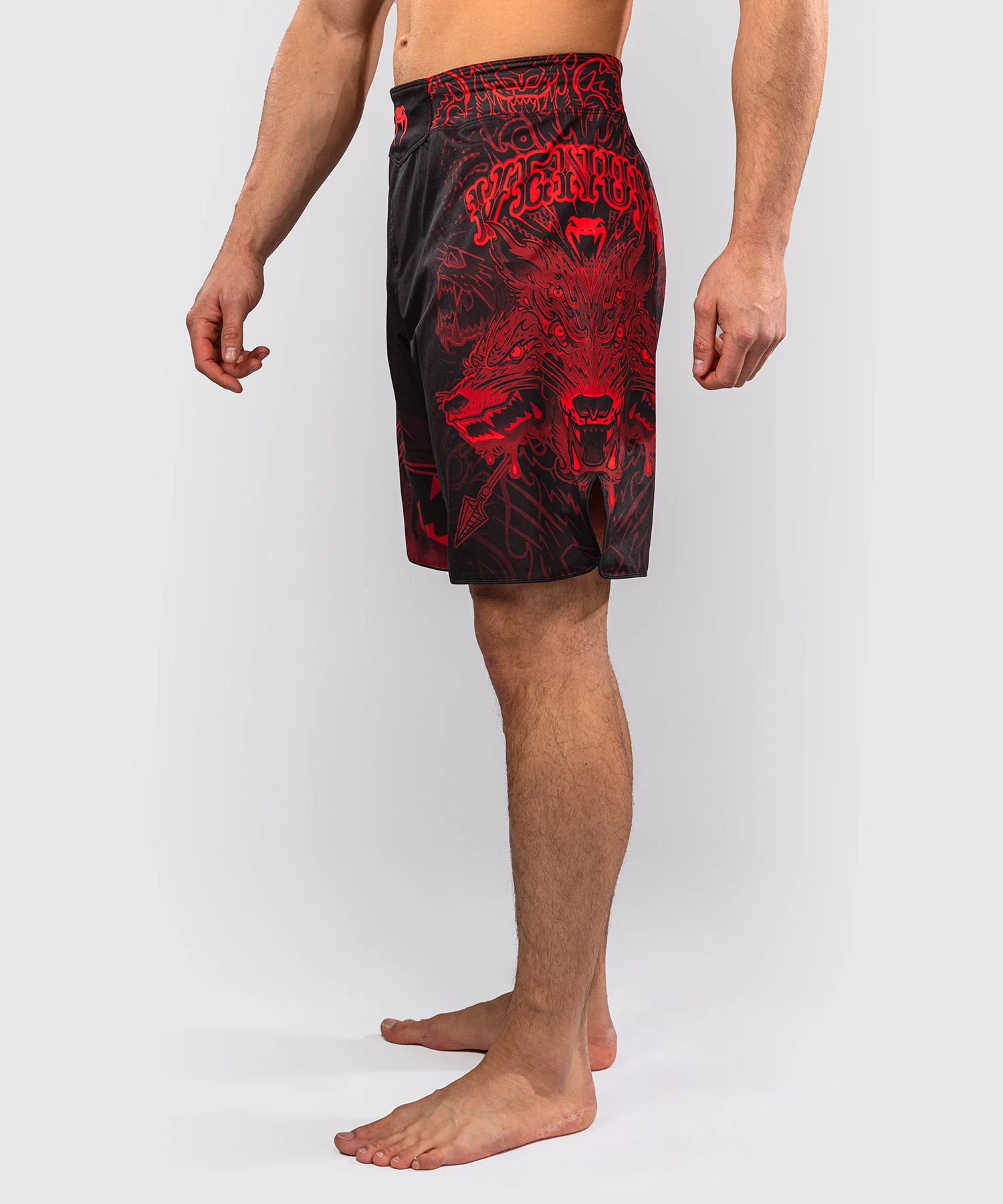 Short de Combat Venum Wolf Atak – Noir/Rouge - Image 2