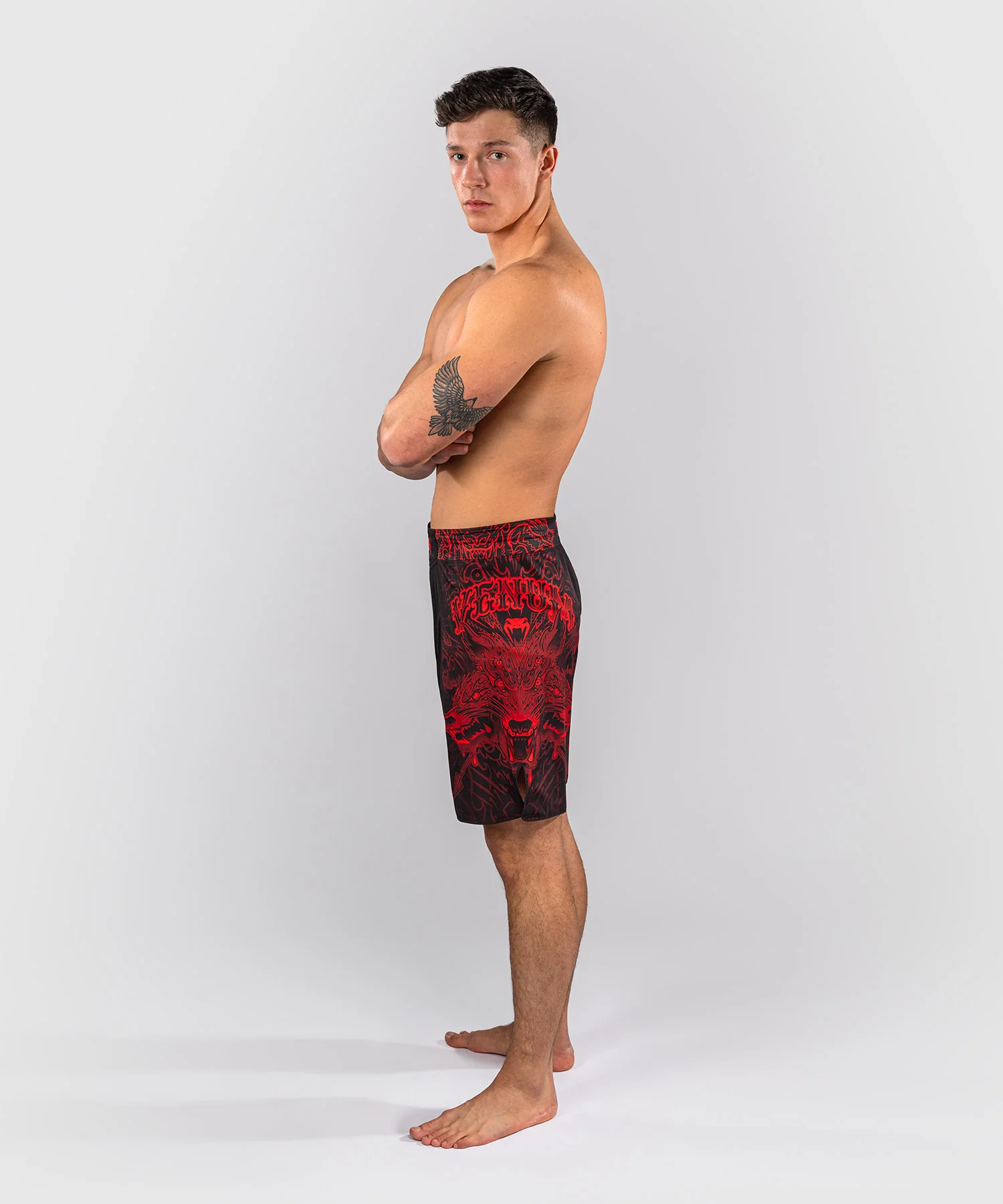 Short de Combat Venum Wolf Atak – Noir/Rouge - Image 5