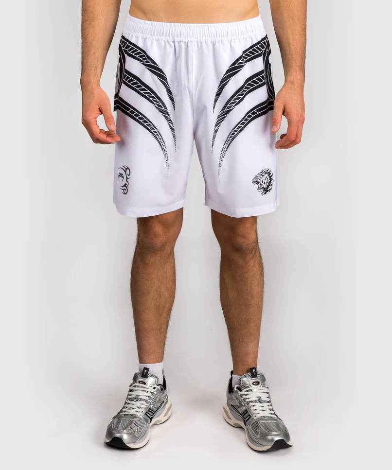 Short d'entraînement Venum x Mike Tyson Tiger - Blanc Optique/Noir Profond