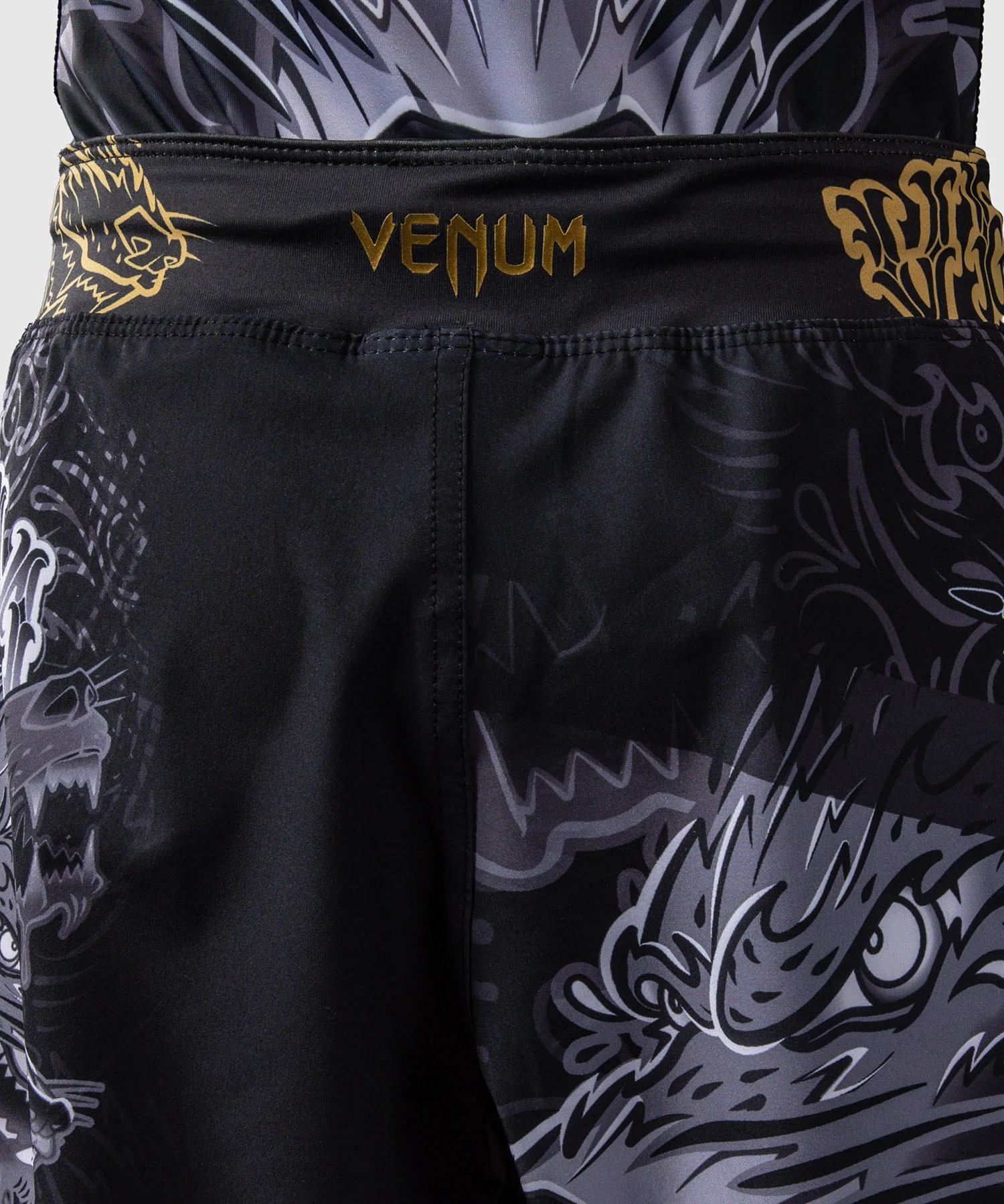 Short de Combat Pour Enfants Venum Wolf Atak – Noir/Gris - Image 6