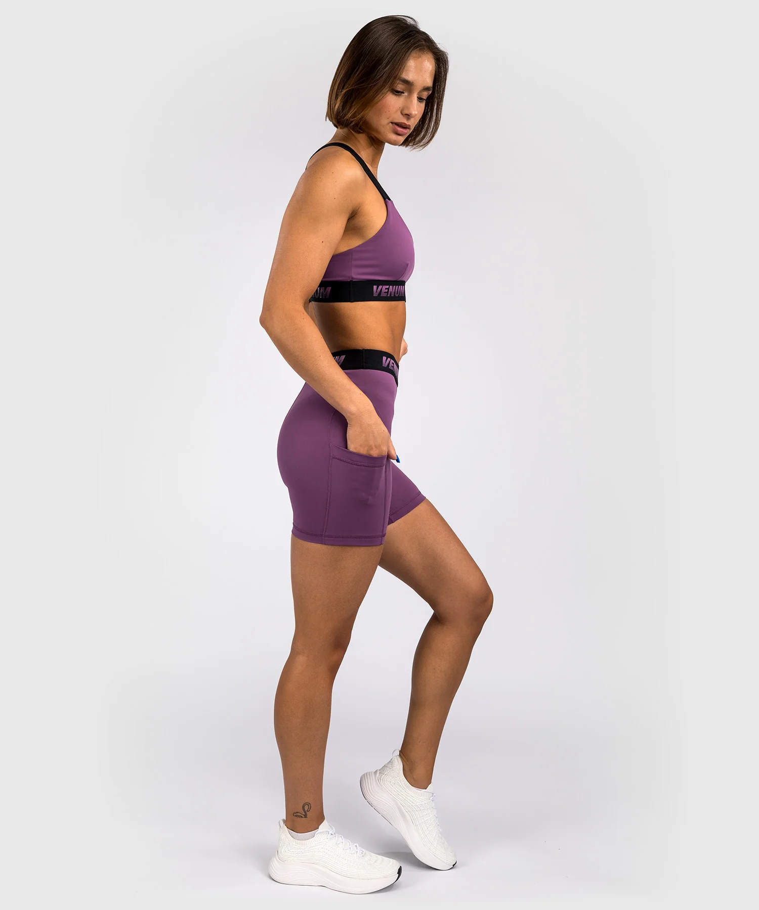 Short de compression long pour Femmes Venum Elevate - Lilas - Image 5