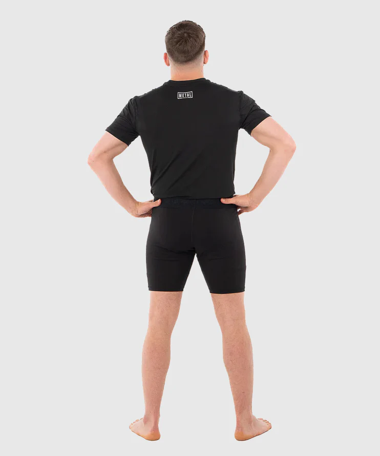 Short de Compression Metal Boxe - Noir - Image 2