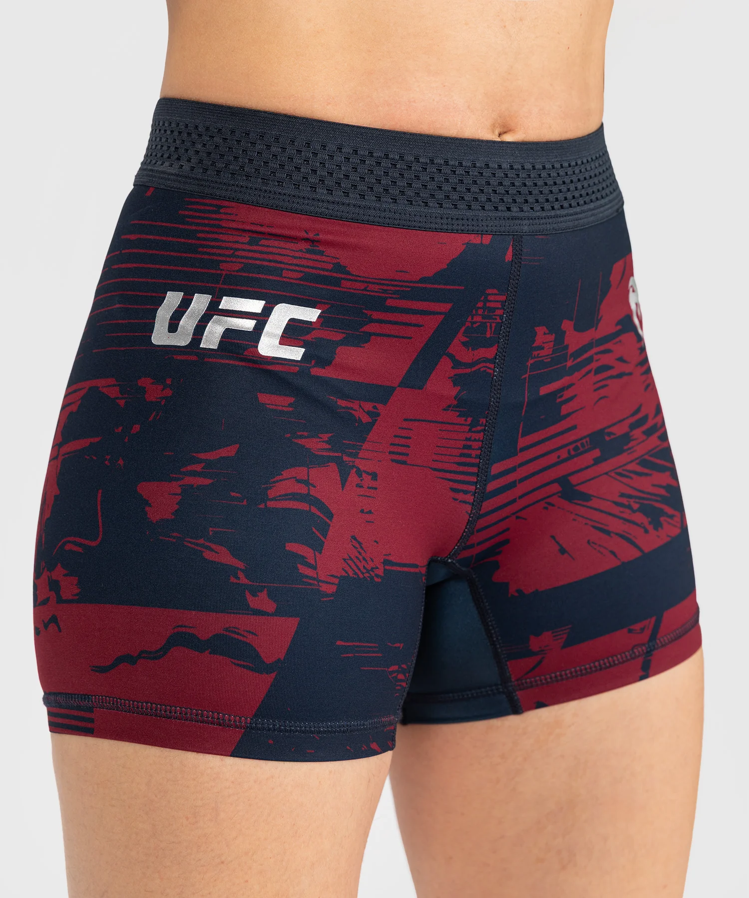 Short de compression Performance Femme UFC Zenith by Venum Authentic Fight Week - Bleu marine/Bordeaux/Argent - Image 5