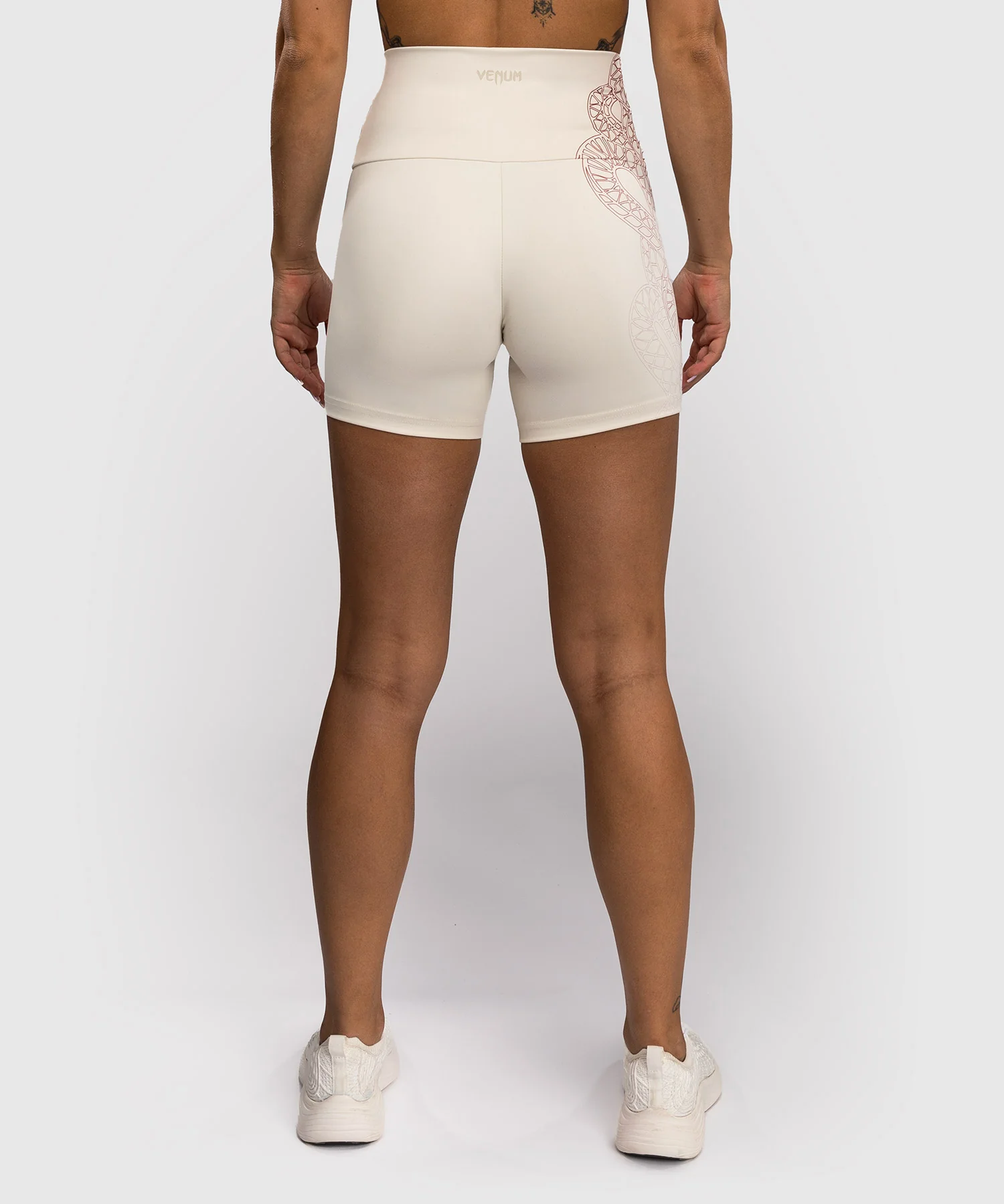 Short de Compression pour Femmes Venum Serpenti – Ivoire/Bordeaux - Image 4
