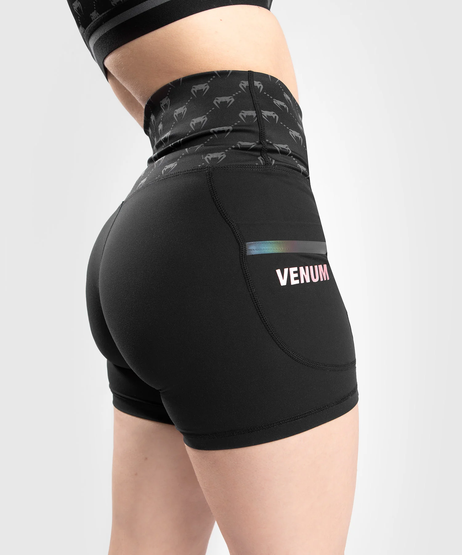 Short De Compression Venum Monogram - Pour Femme - Noir/or rose - Image 4