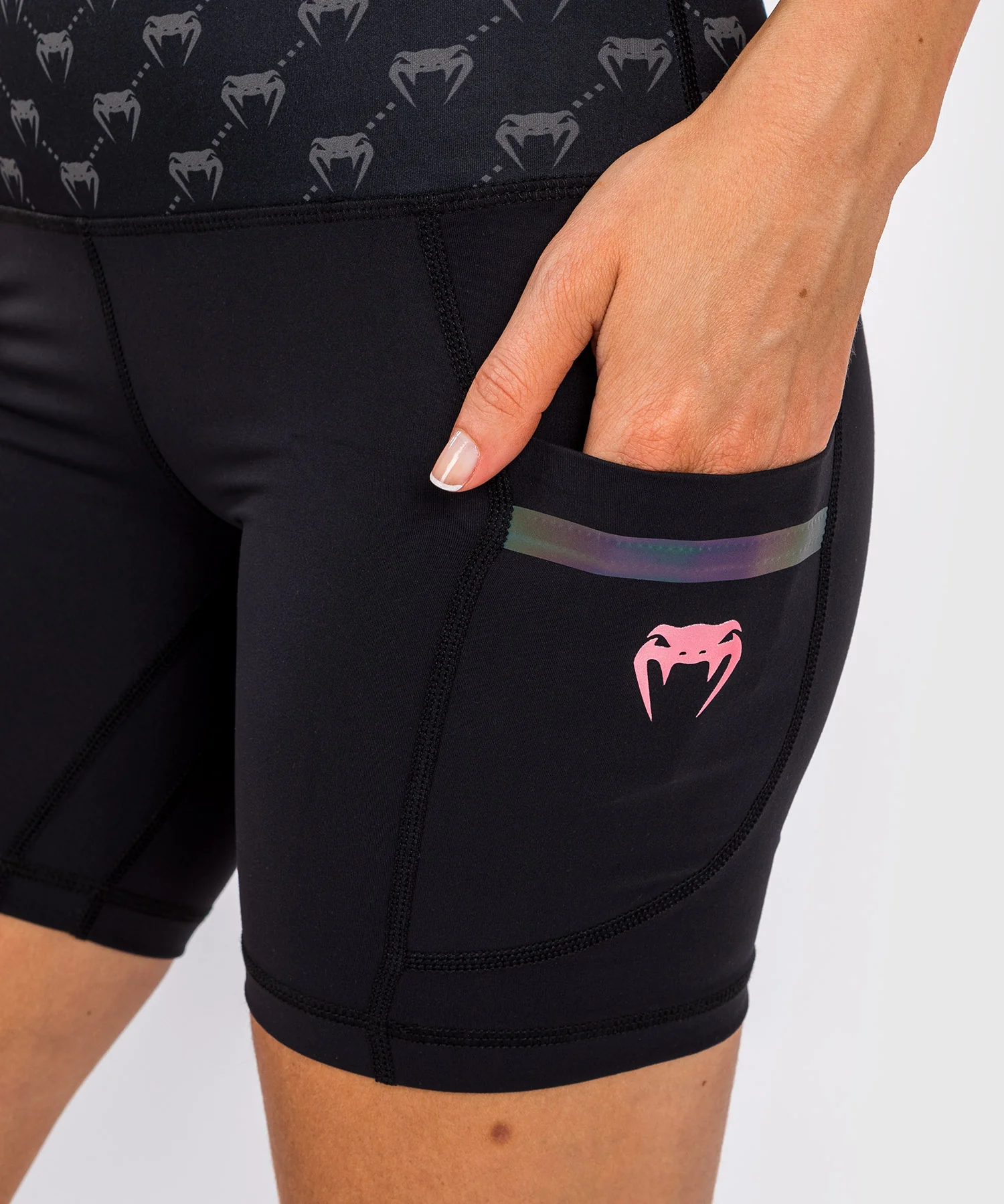 Short De Compression Venum Monogram - Pour Femme - Noir/or rose - Image 6