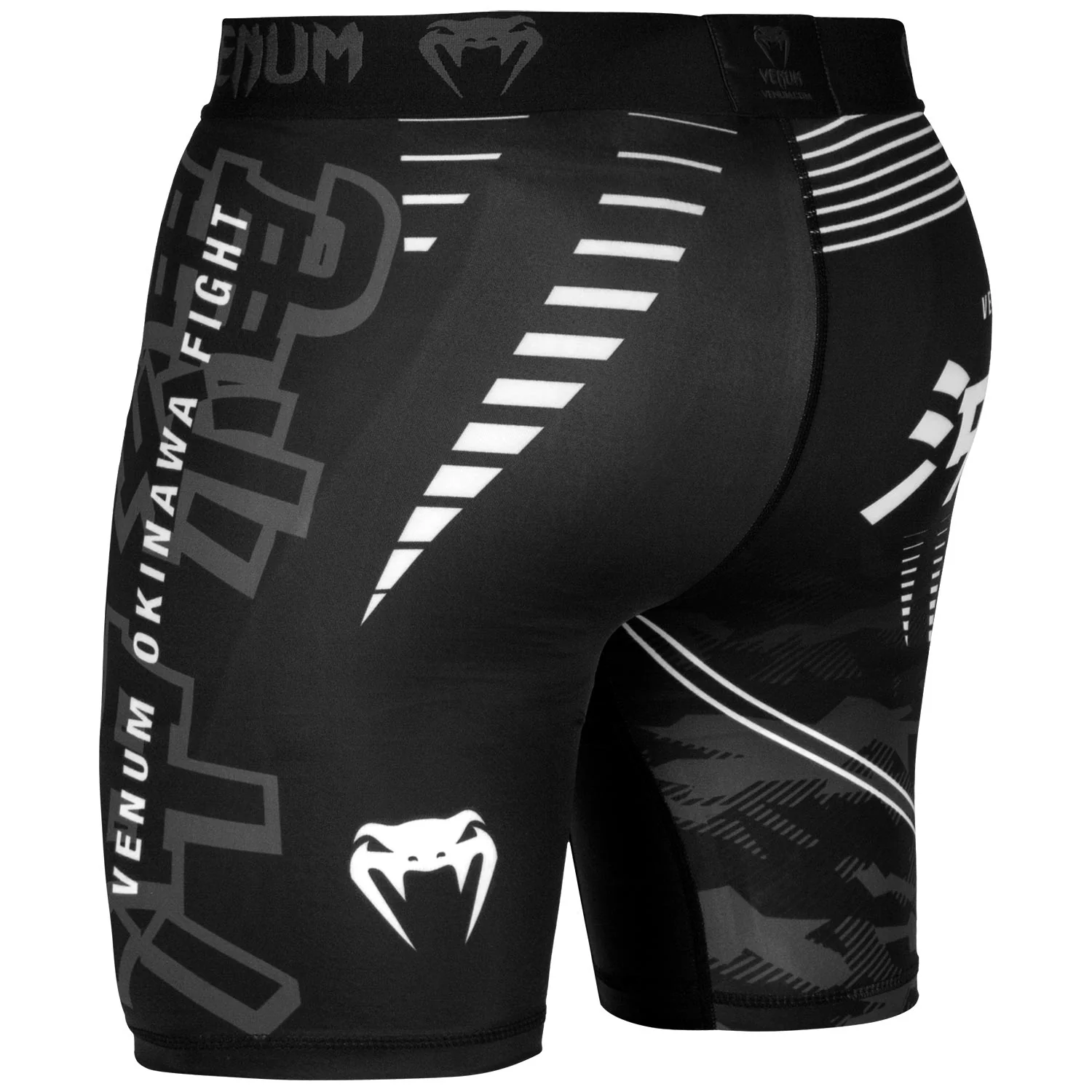 Short de compression Venum Okinawa 2.0 - Noir/Blanc - Image 3