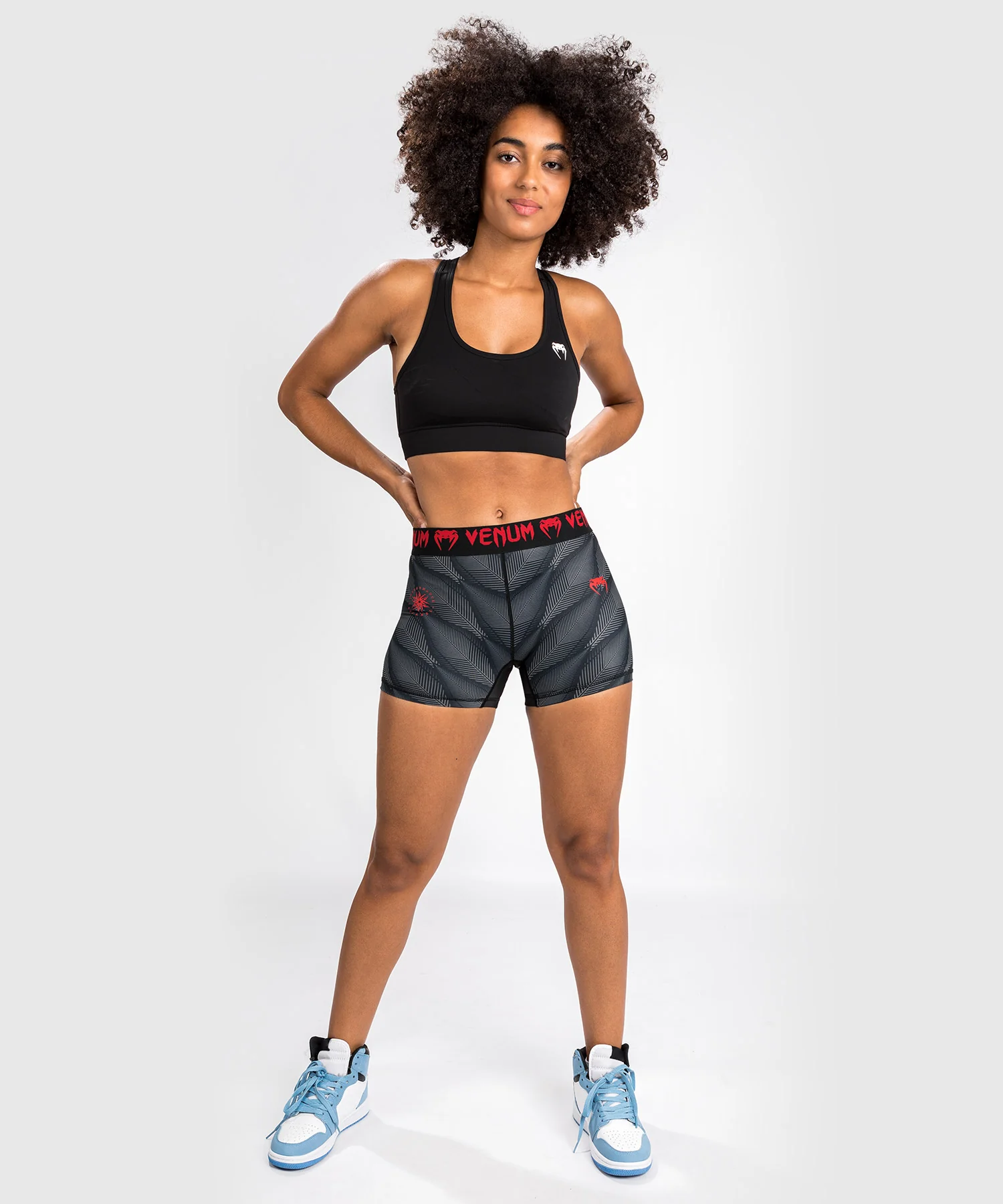 Short de Compression Venum Phantom - Pour Femme - Noir/Rouge - Image 2