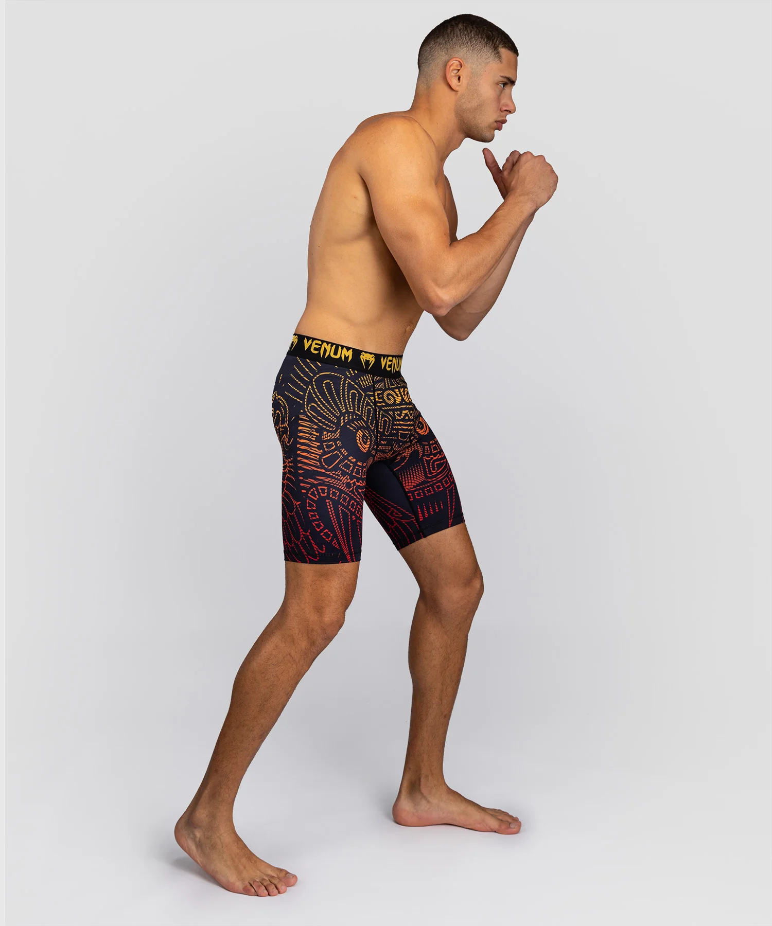 Short de Compression Venum Quetzal Fury - Noir/Rouge Fury/Mandarine - Image 6