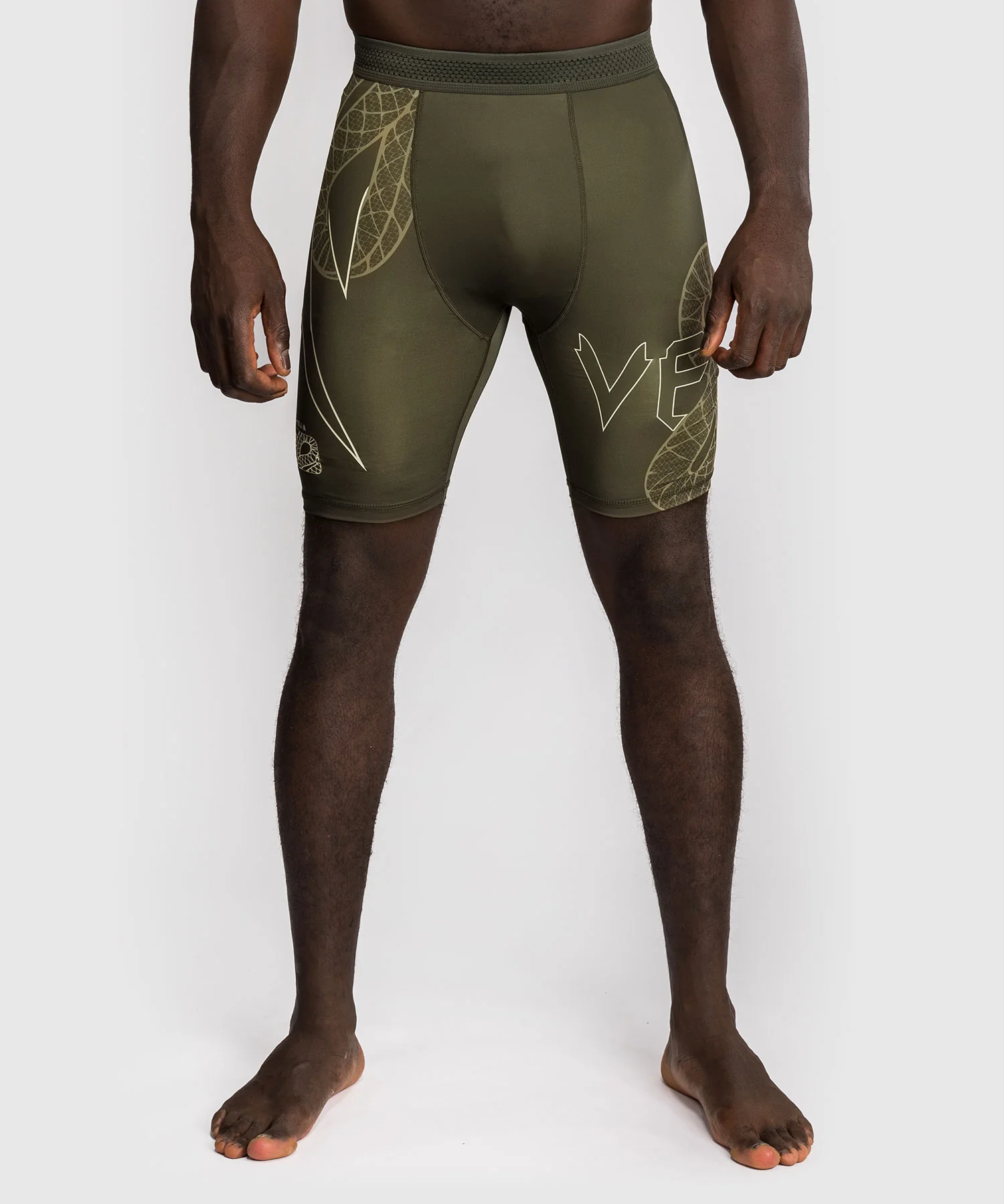 Short de Compression Venum Serpenti – Kaki/Bronze/Ivoire
