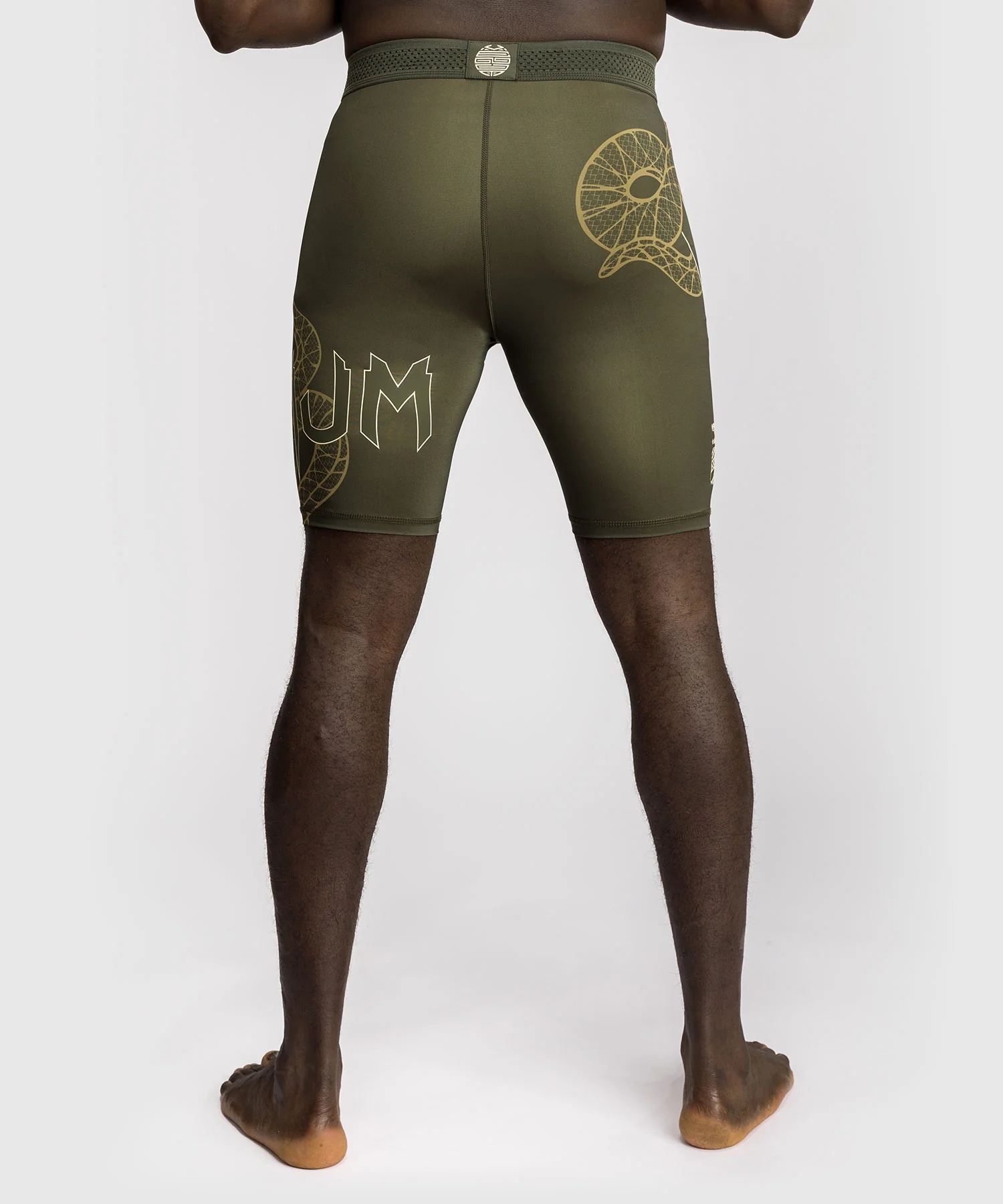 Short de Compression Venum Serpenti – Kaki/Bronze/Ivoire - Image 3