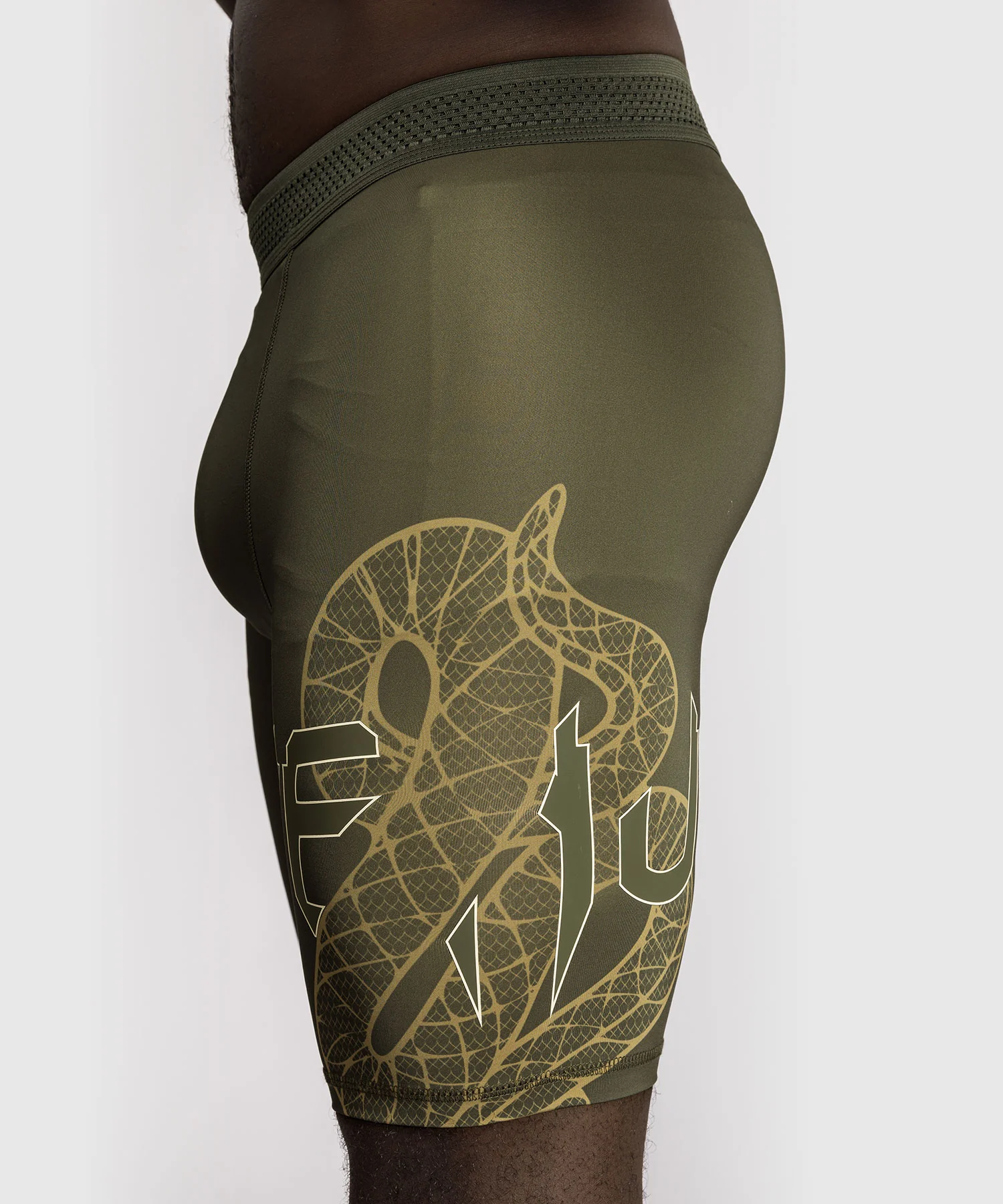 Short de Compression Venum Serpenti – Kaki/Bronze/Ivoire - Image 5