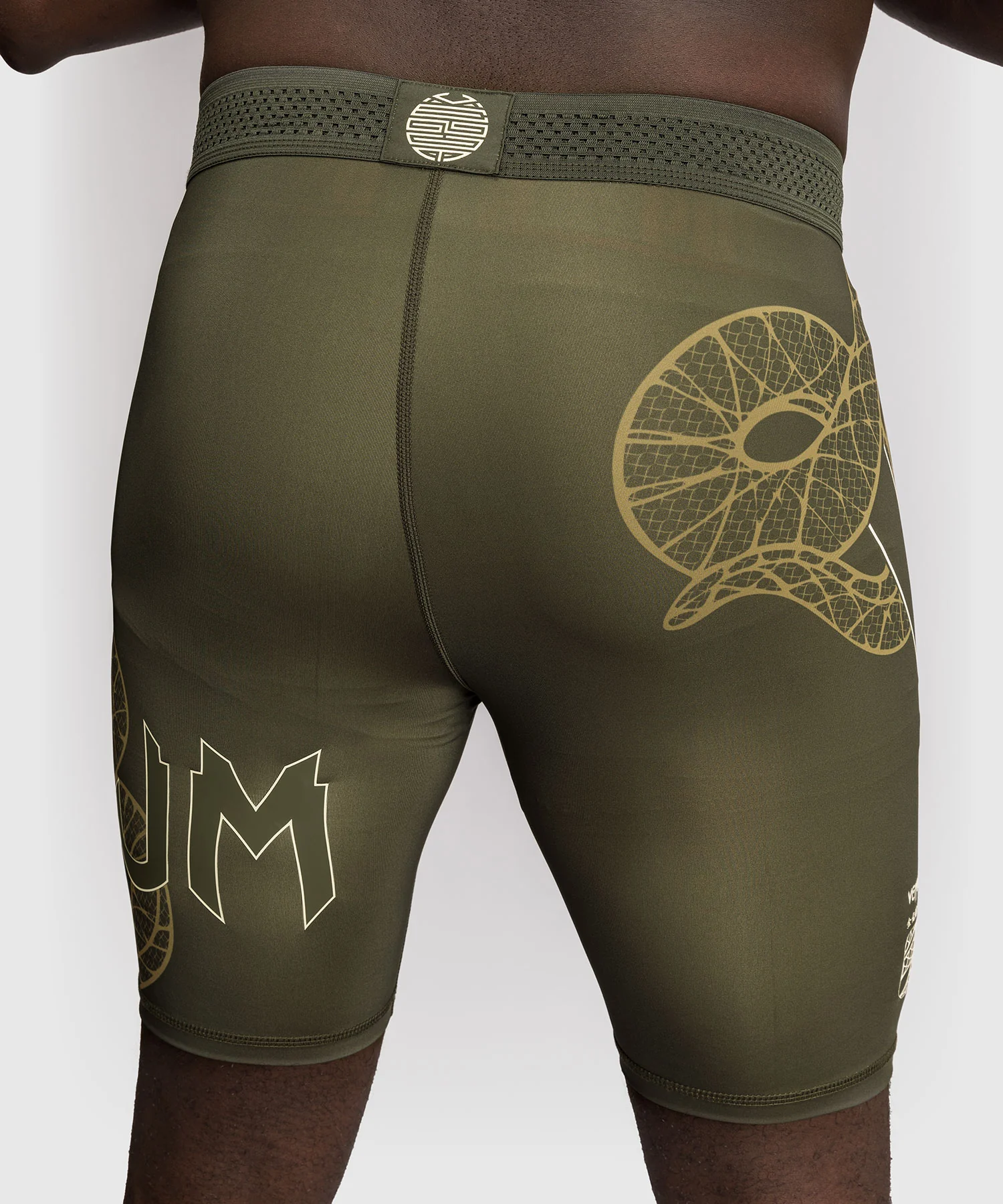 Short de Compression Venum Serpenti – Kaki/Bronze/Ivoire - Image 7