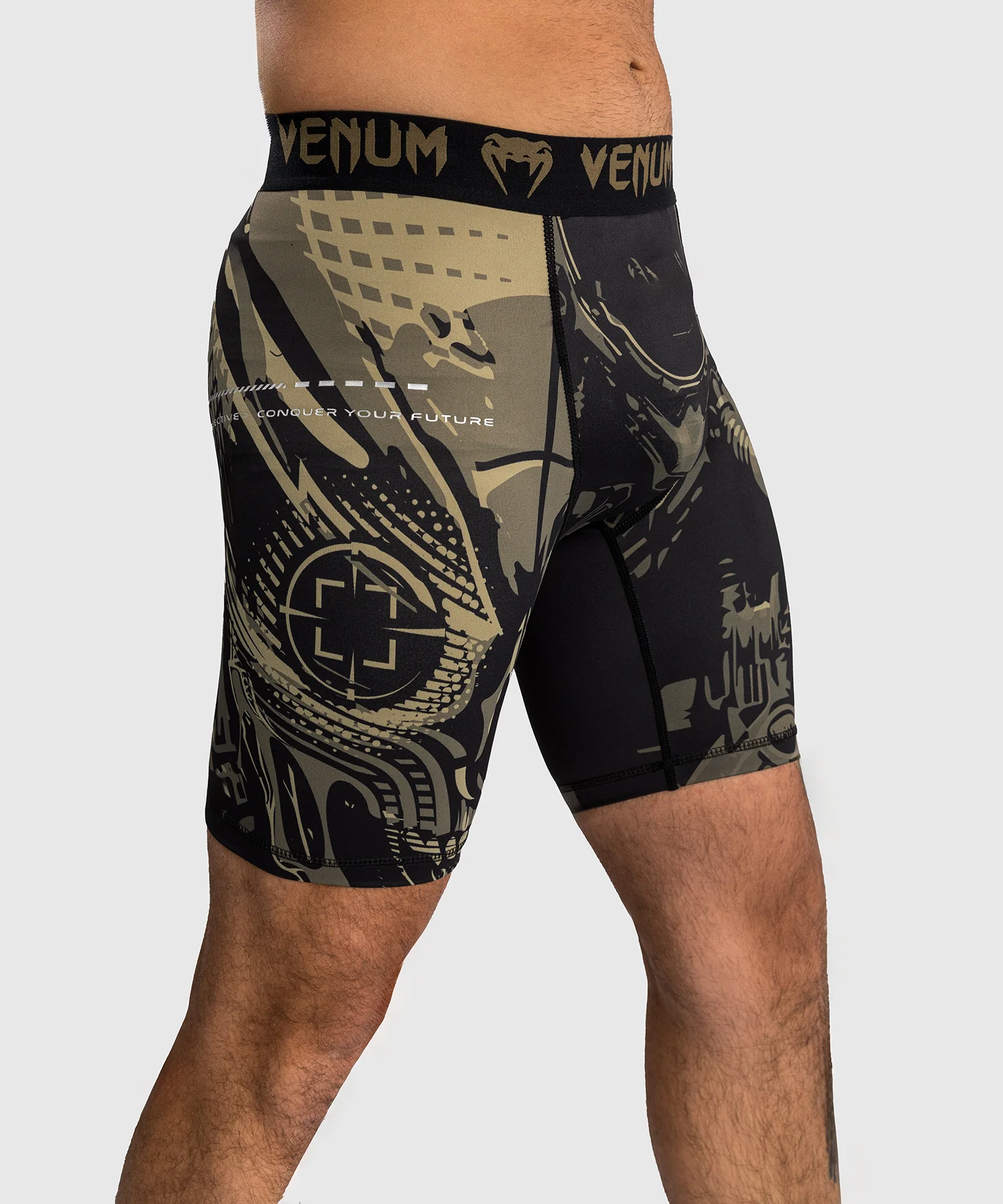 Short de compression Venum Invader - Noir/Sable - Image 5
