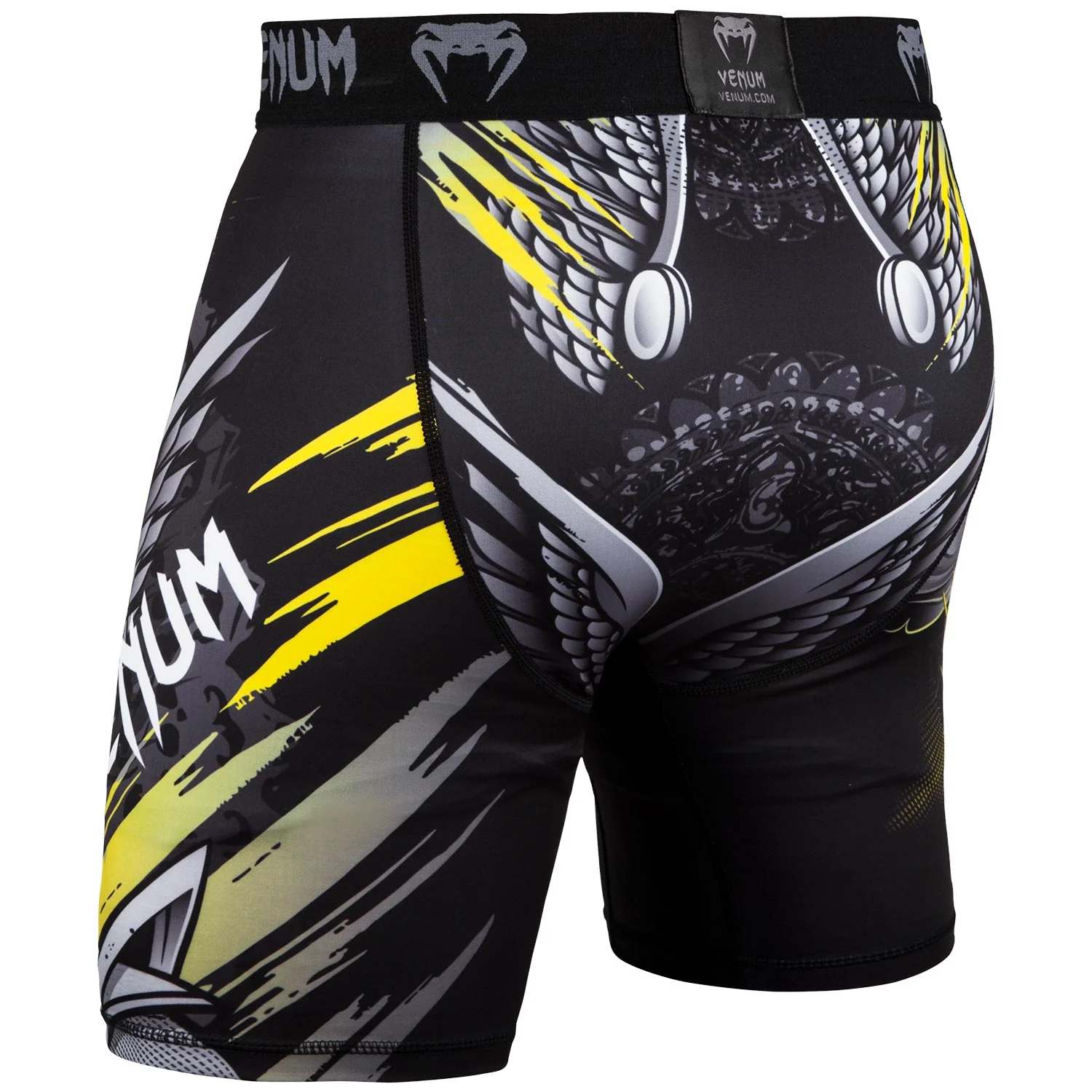 Short de compression Venum Viking 2.0 - Noir/Jaune - Image 3