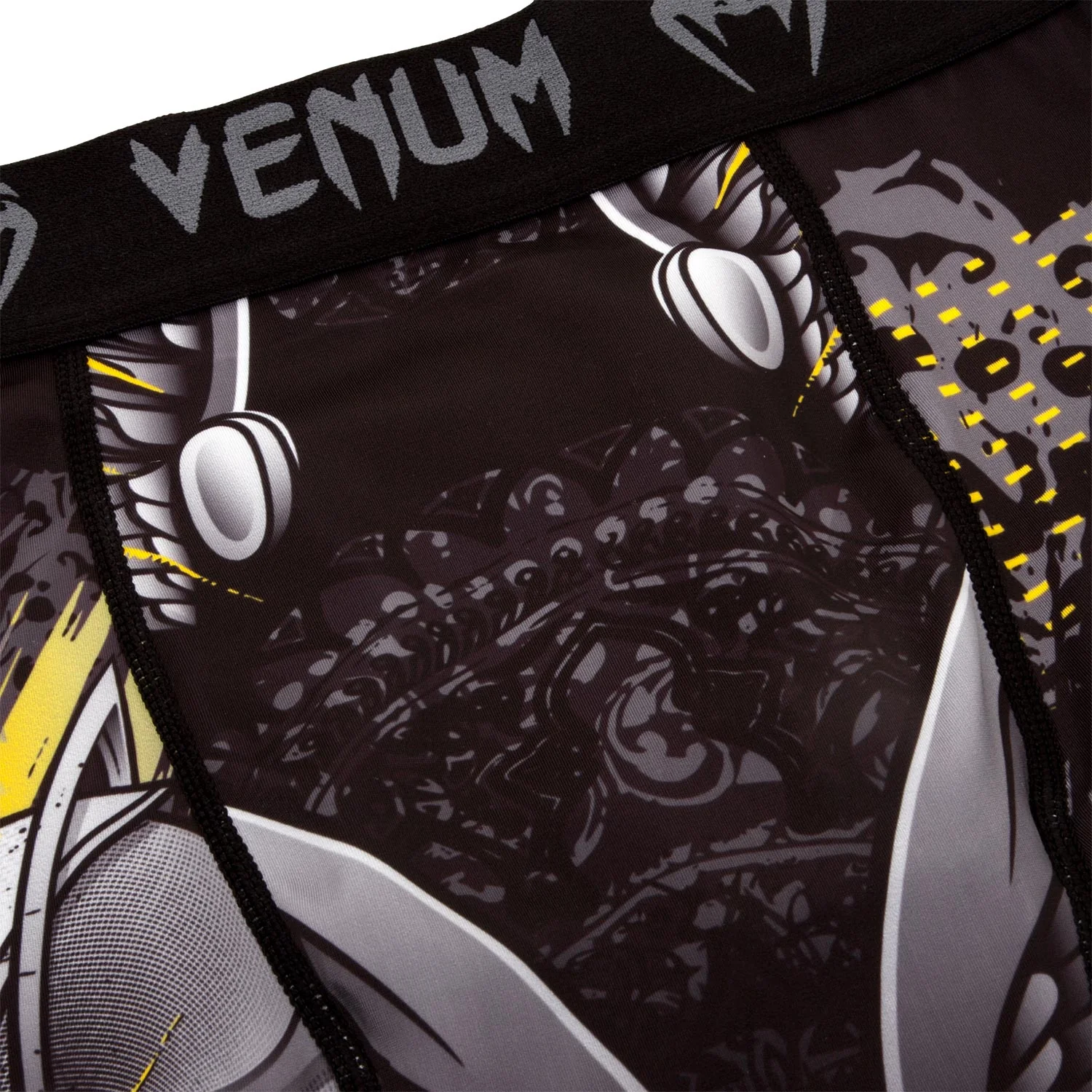 Short de compression Venum Viking 2.0 - Noir/Jaune - Image 5