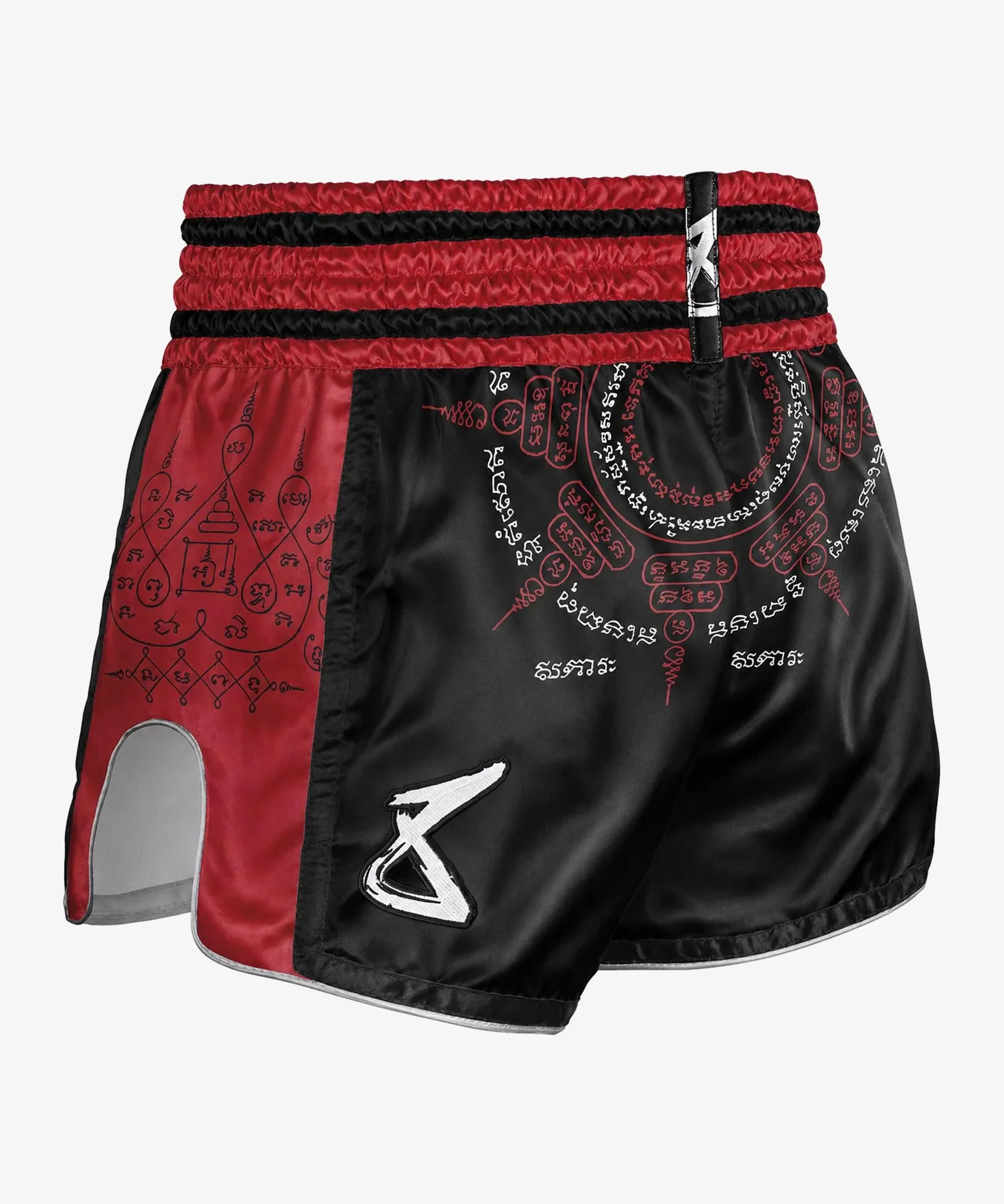 Short de Muay Thai 8 Weapons 8 Ways Yant 2.0 - Noir/Rouge - Image 2