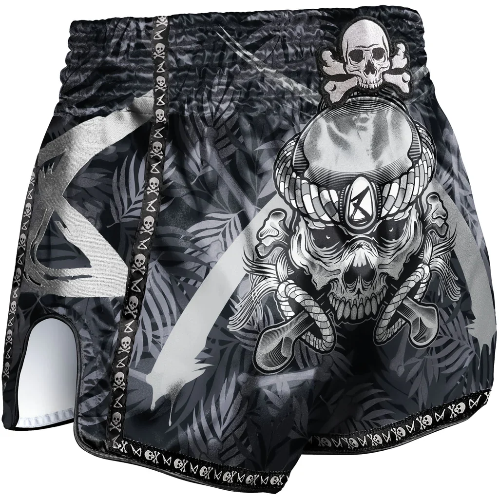 Short de Muay Thai 8 Weapons Bone Island - Noir - Image 2