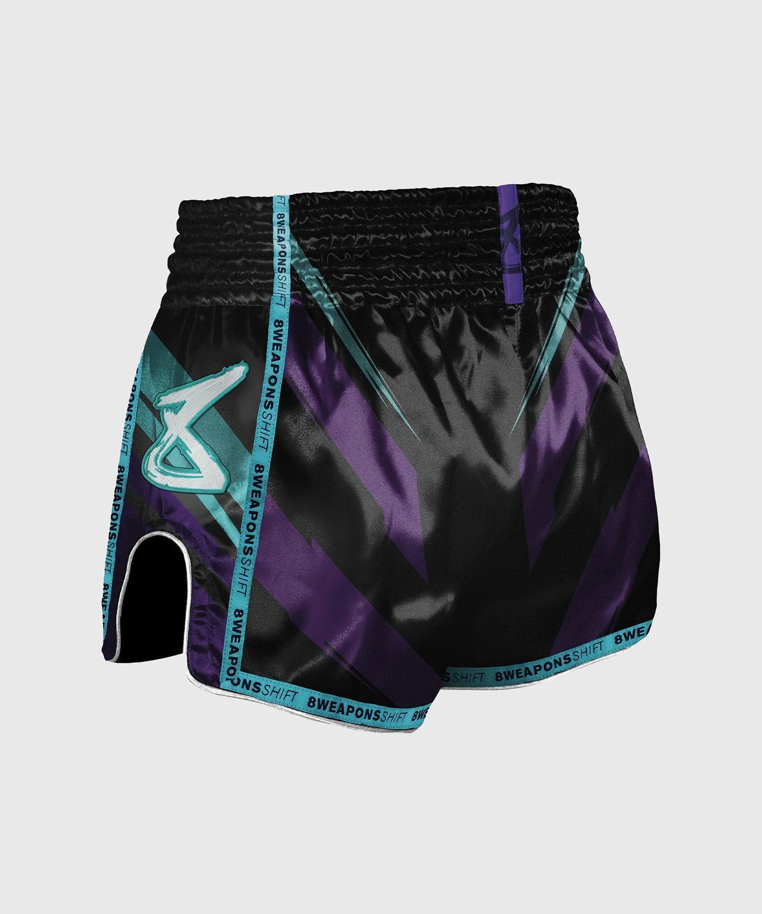 Short de Muay Thai 8 Weapons Cyber - Noir/Violet - Image 2