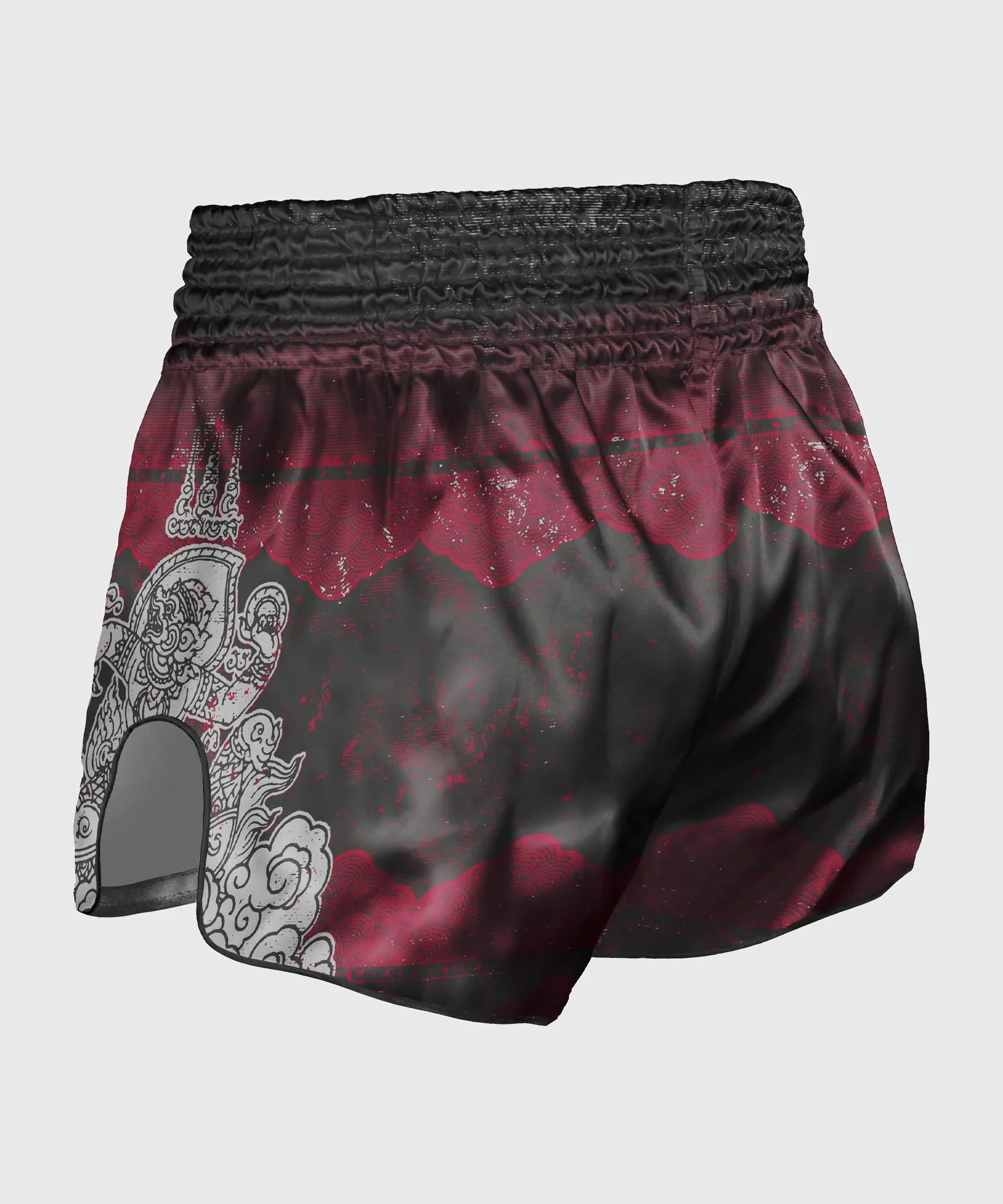 Short de Muay Thai 8 Weapons Hanuman - Noir/Rouge - Image 2