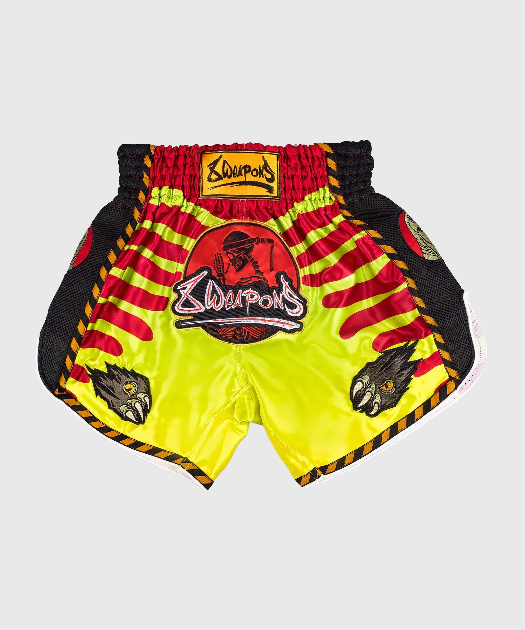 Short de Muay Thai 8 Weapons Jurassic - Vert/Rouge - Image 3