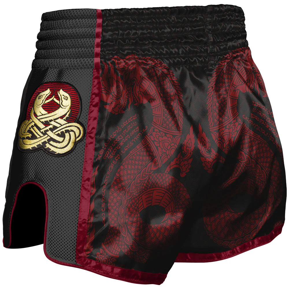 Short de Muay Thai 8 Weapons Super Mesh Naga Black - Rouge - Image 2