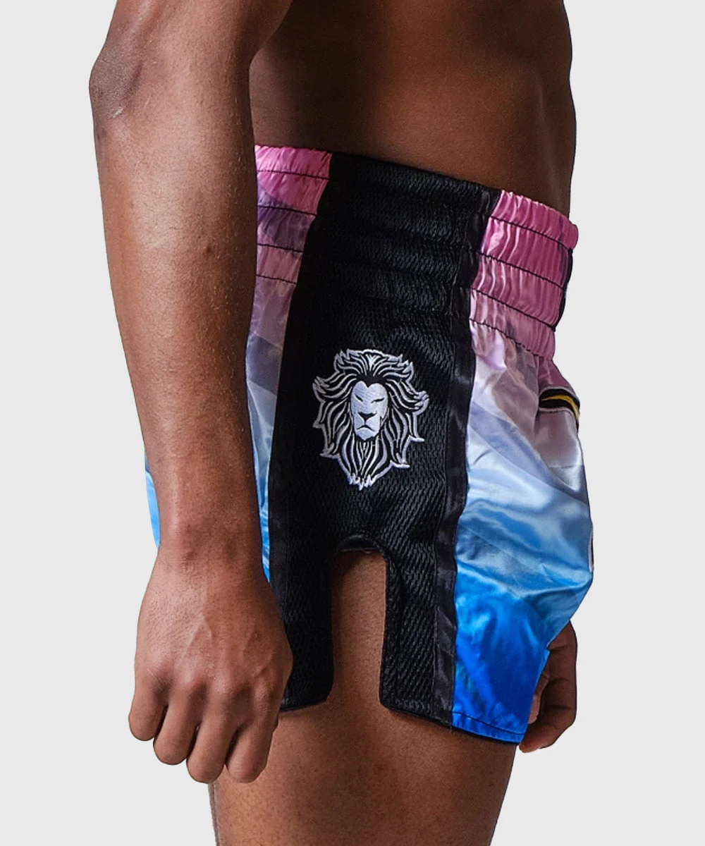 Short de Muay Thai Elion Raja - Rose/Bleu - Image 3