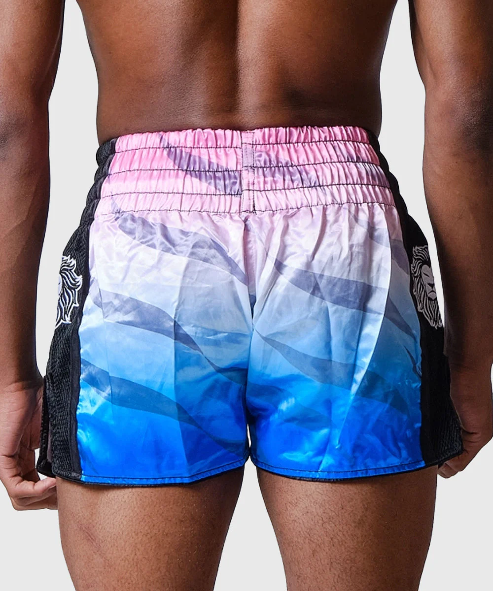 Short de Muay Thai Elion Raja - Rose/Bleu - Image 4