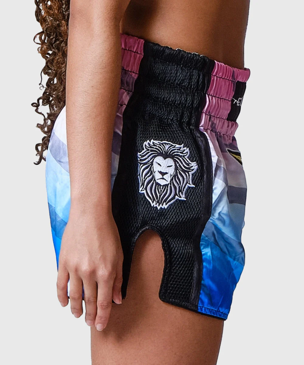 Short de Muay Thai Elion Raja - Rose/Bleu - Image 7