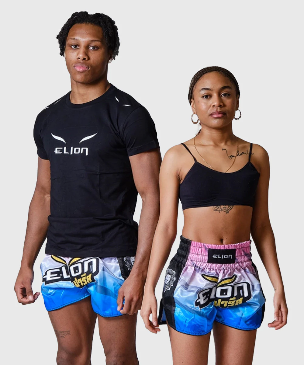 Short de Muay Thai Elion Raja - Rose/Bleu - Image 9
