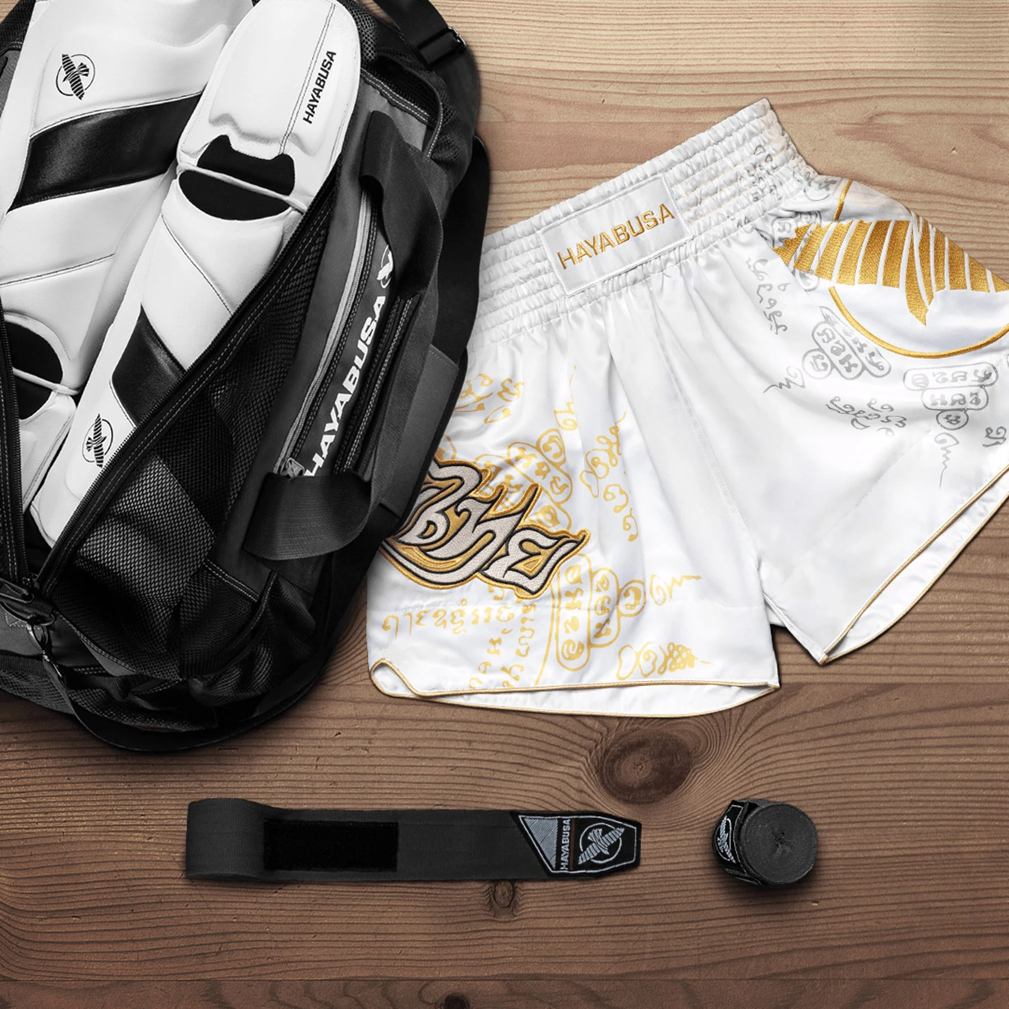 Short de Muay Thai Hayabusa Falcon - Blanc - Image 5