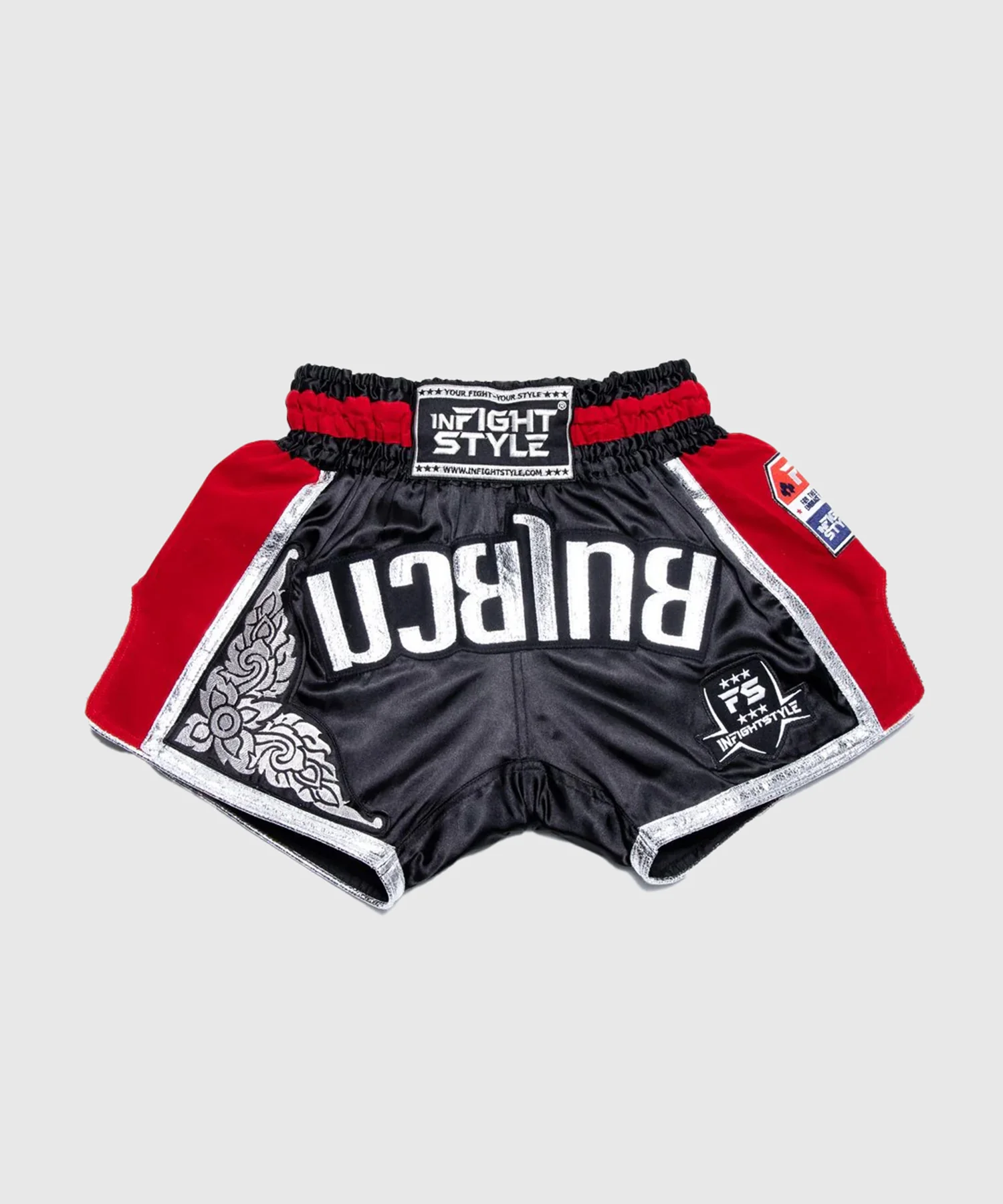 Short de Muay Thai Infightstyle Fs Rt20 Retro - Noir/Rouge