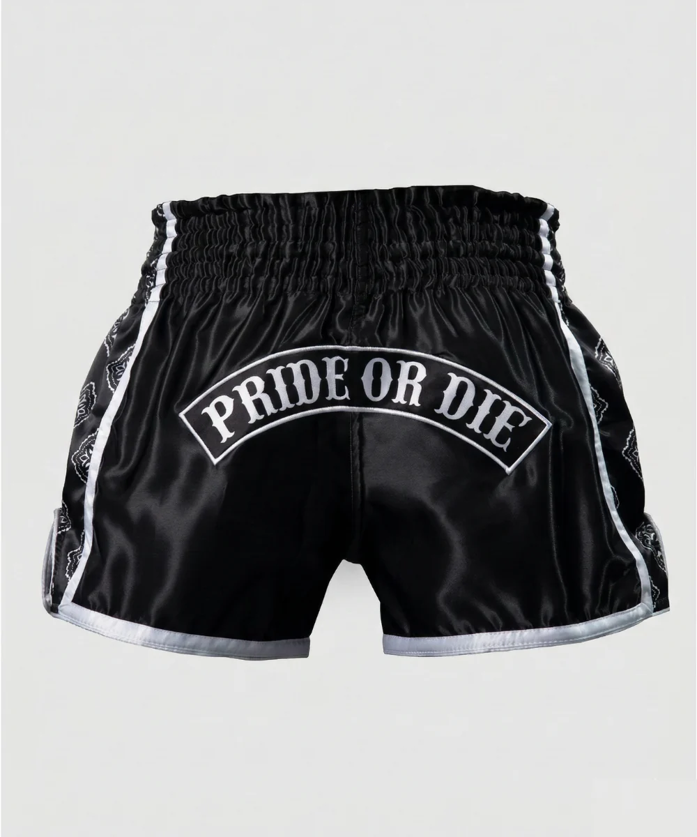 Short de Muay Thaï Pride Or Die Fight Club - Noir - Image 3
