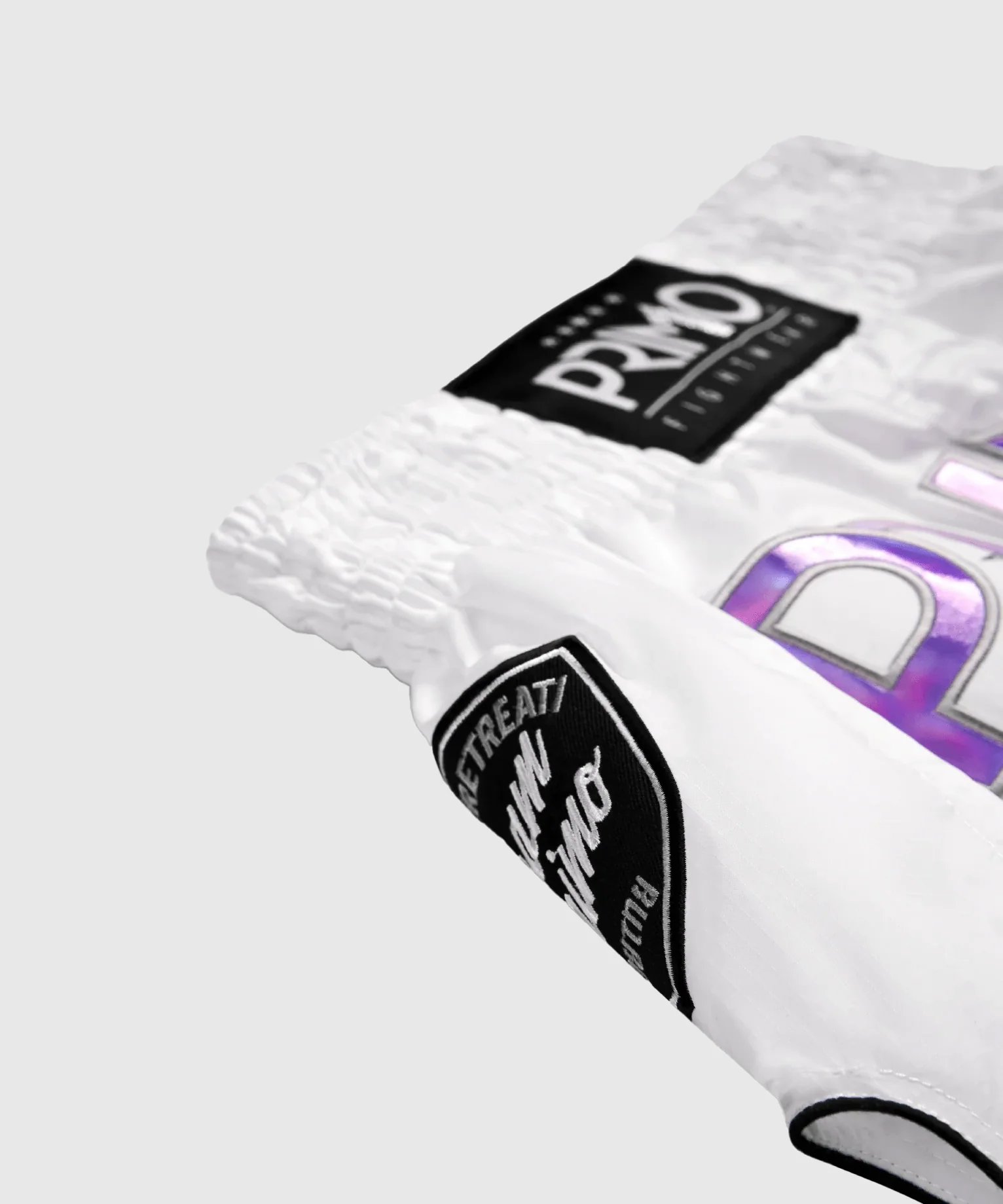 Short De Muay Thai Primo Hologram Series - Blanc - Image 2