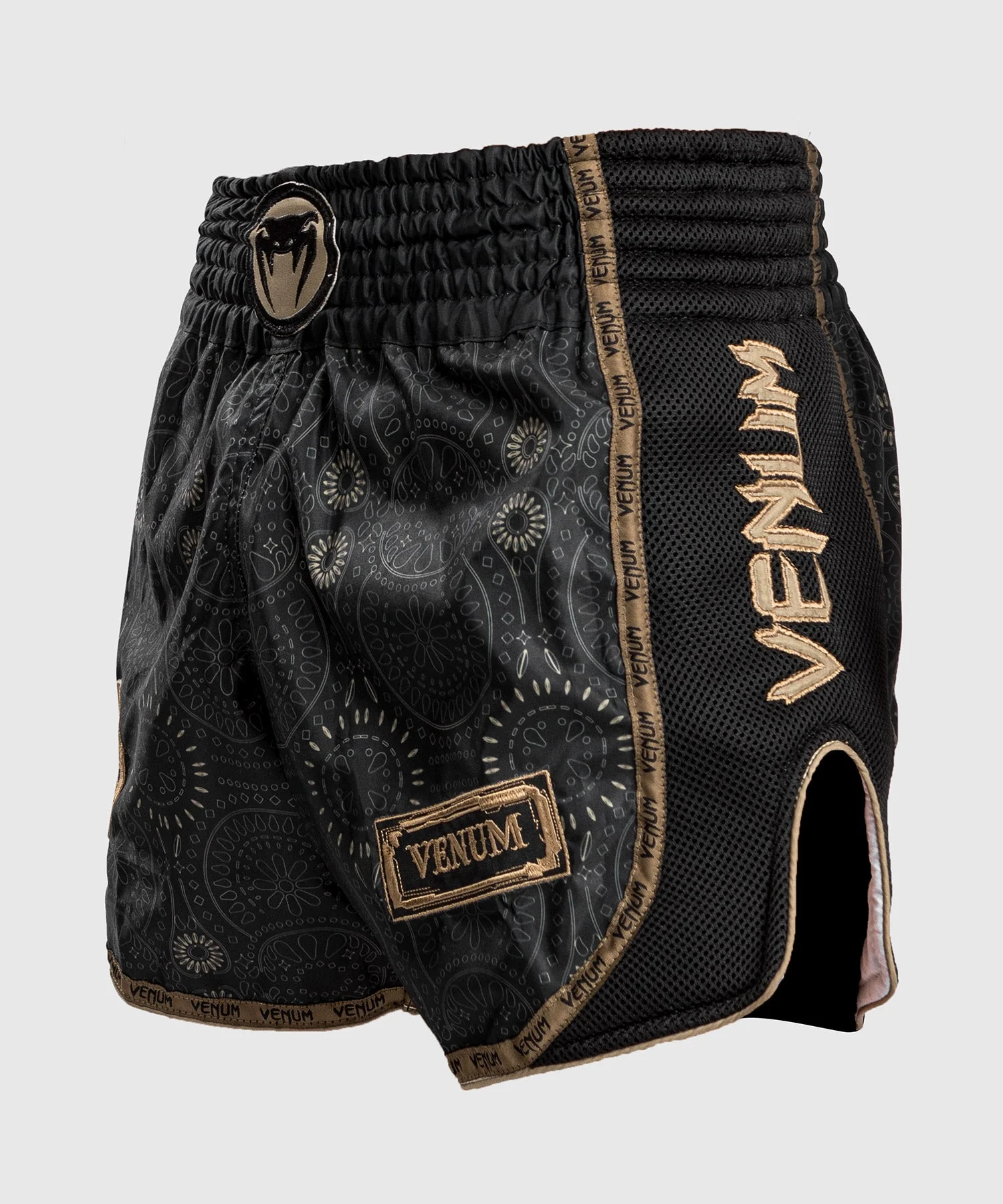 Short de Muay Thai Santa Muerte Dark Side Venum- Noir/Marron - Image 2