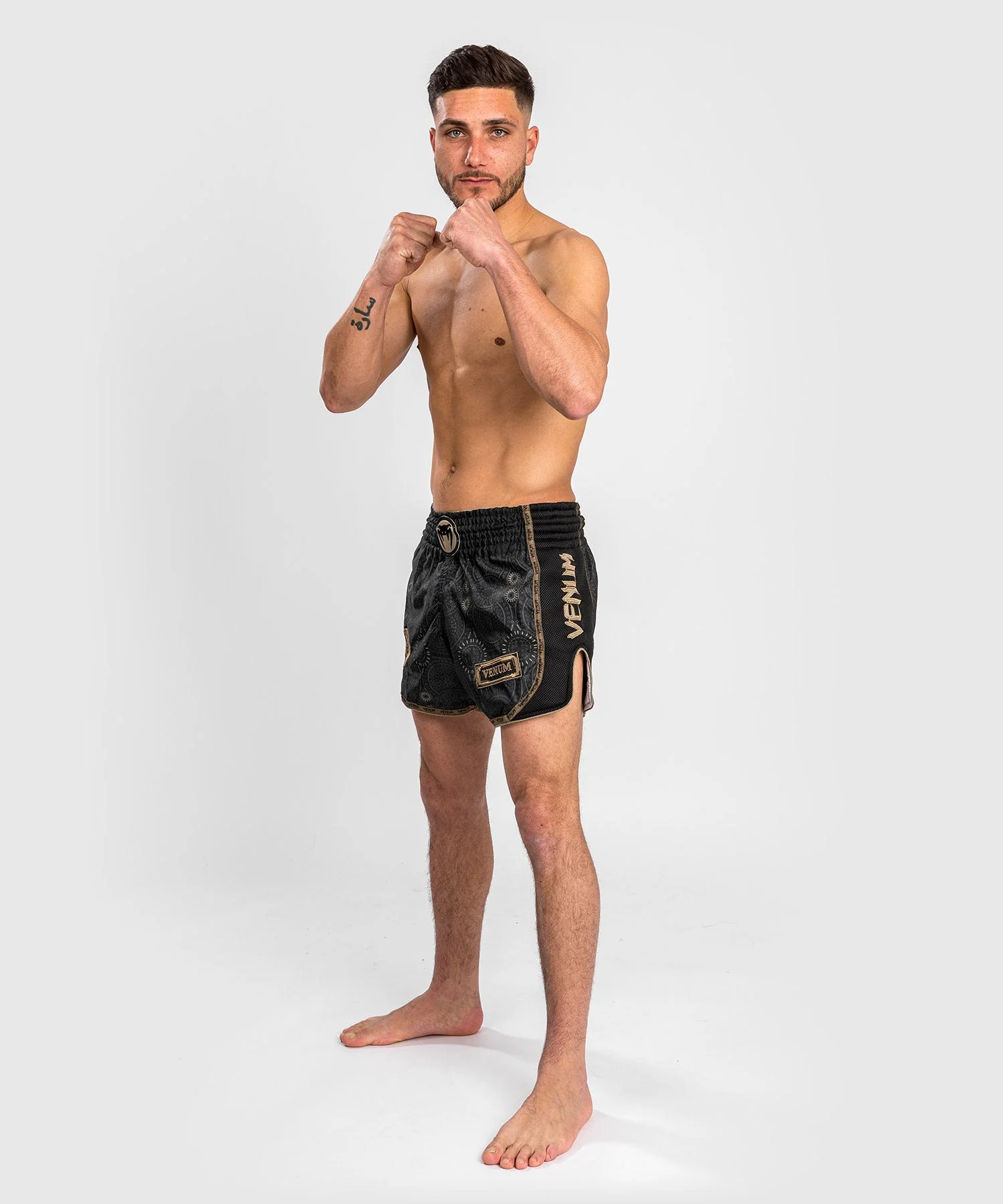 Short de Muay Thai Santa Muerte Dark Side Venum- Noir/Marron - Image 5
