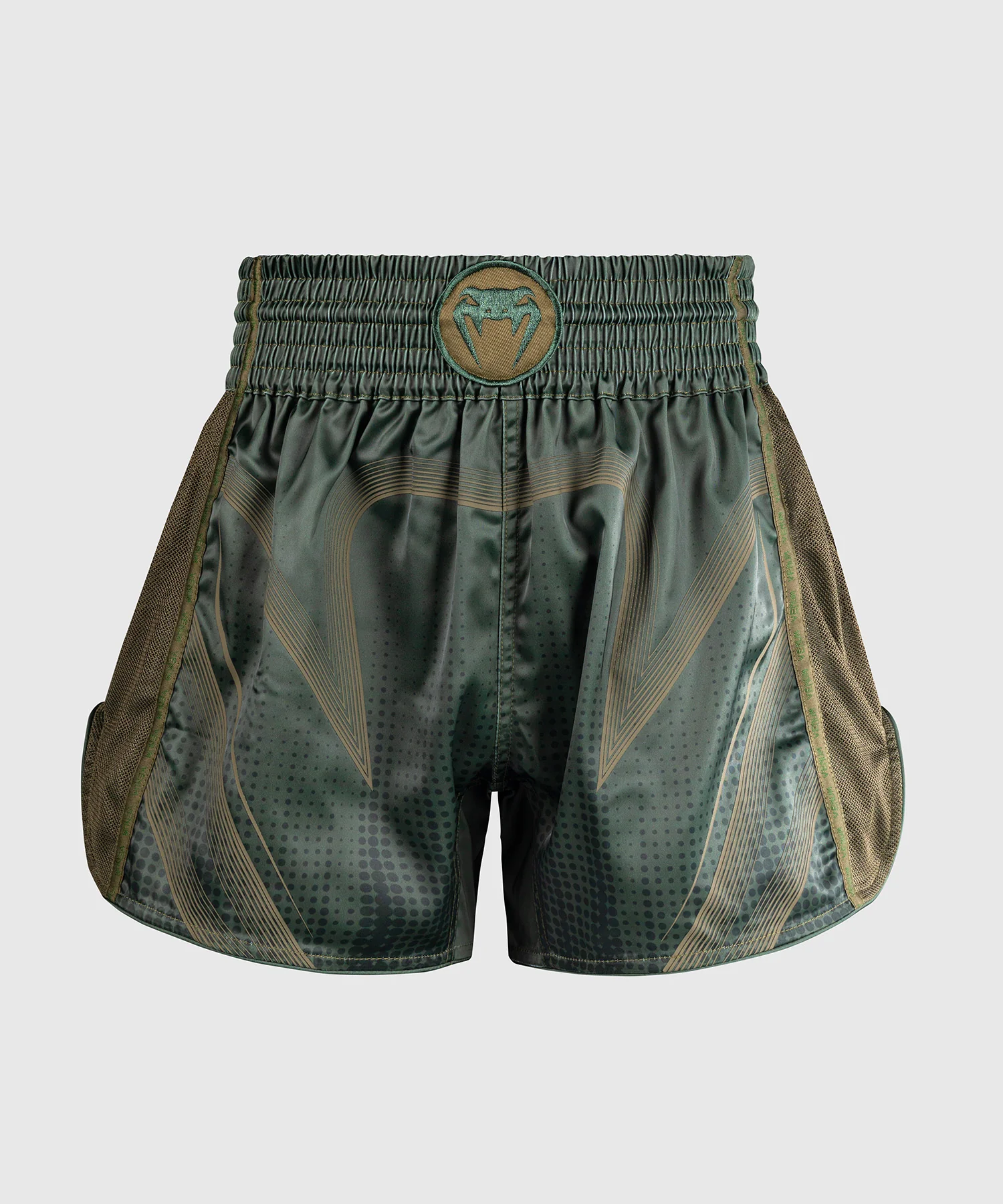 Short de Muay Thaï Venum Stealth – Kaki/Vert Foncé