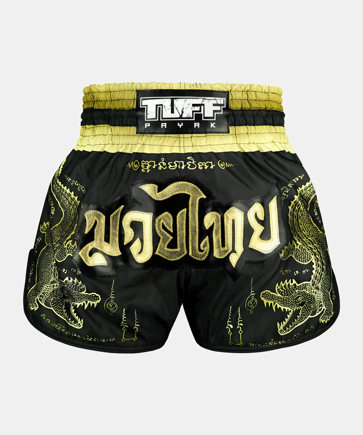 Short De Muay Thai Tuff Payak Chalawan Yantra - Noir