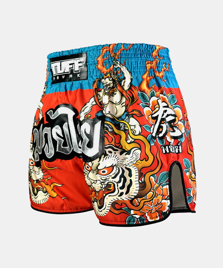 Short De Muay Thai Tuff Payak Fujin The Wind God - Rouge - Image 2