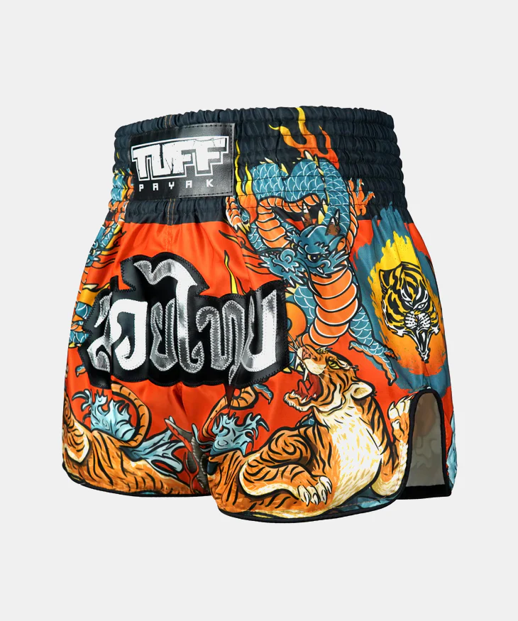 Short De Muay Thai Tuff Payak The Masked Warrior - Orange - Image 2