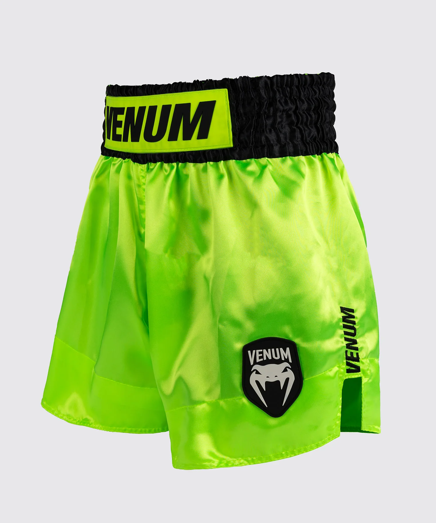 Short de Muay Thai Venum Classic Evo - Jaune Néon/Noir - Image 2